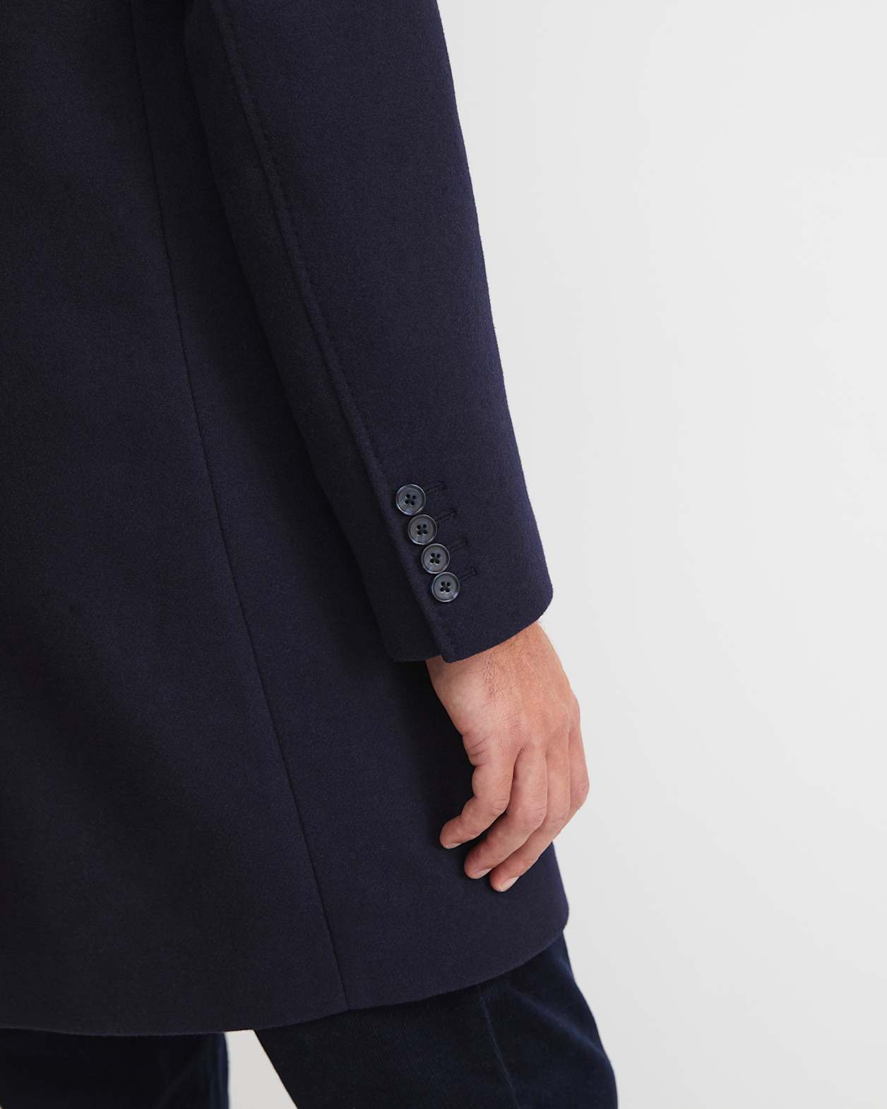 Micah Wool Blend Coat in NAVY