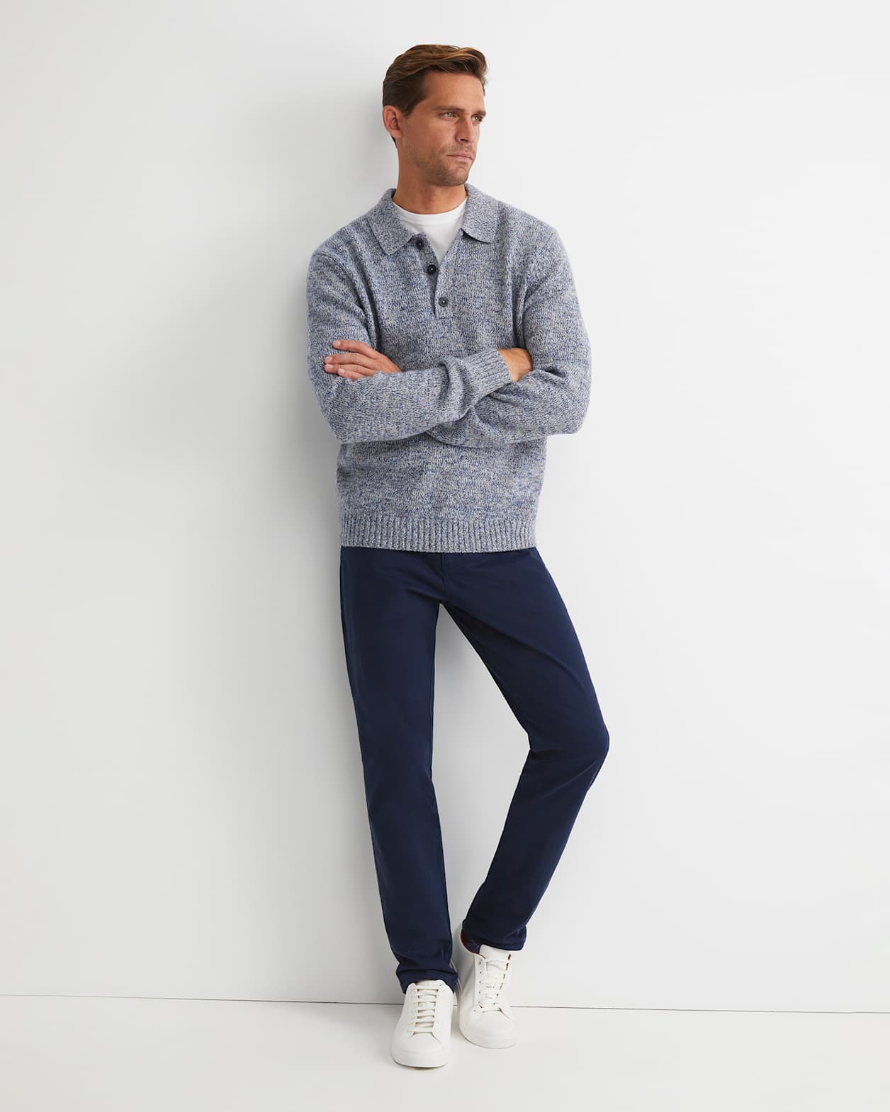 Todd Knit Polo in BLUE MULTI