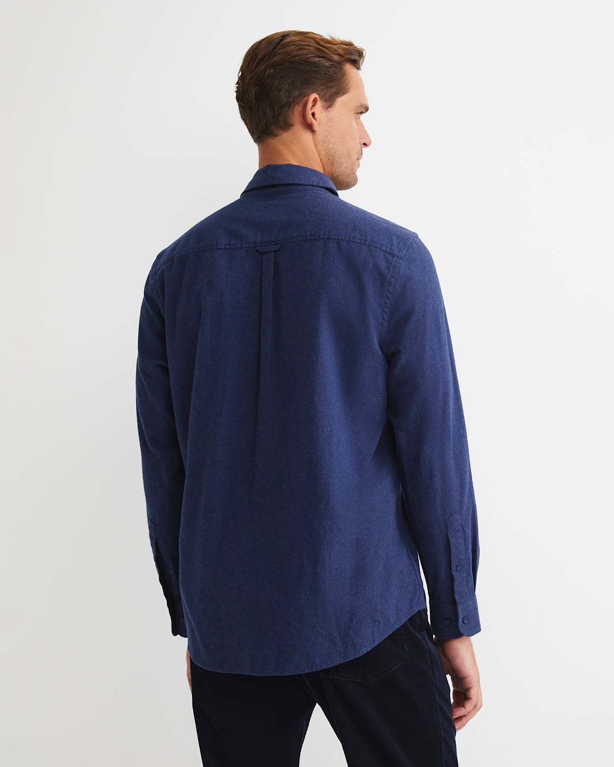 Jarron Long Sleeve Shirt in NAVY MELANGE