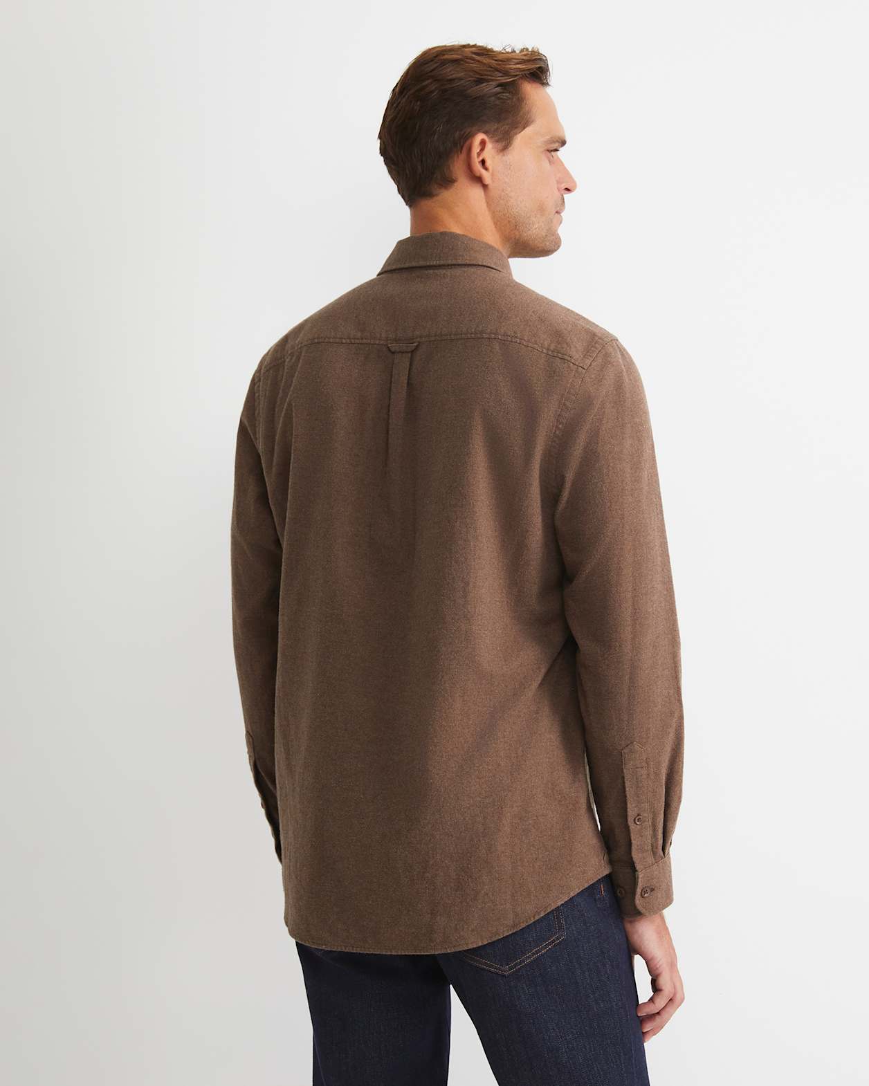 Jarron Long Sleeve Shirt in CAFE MELANGE