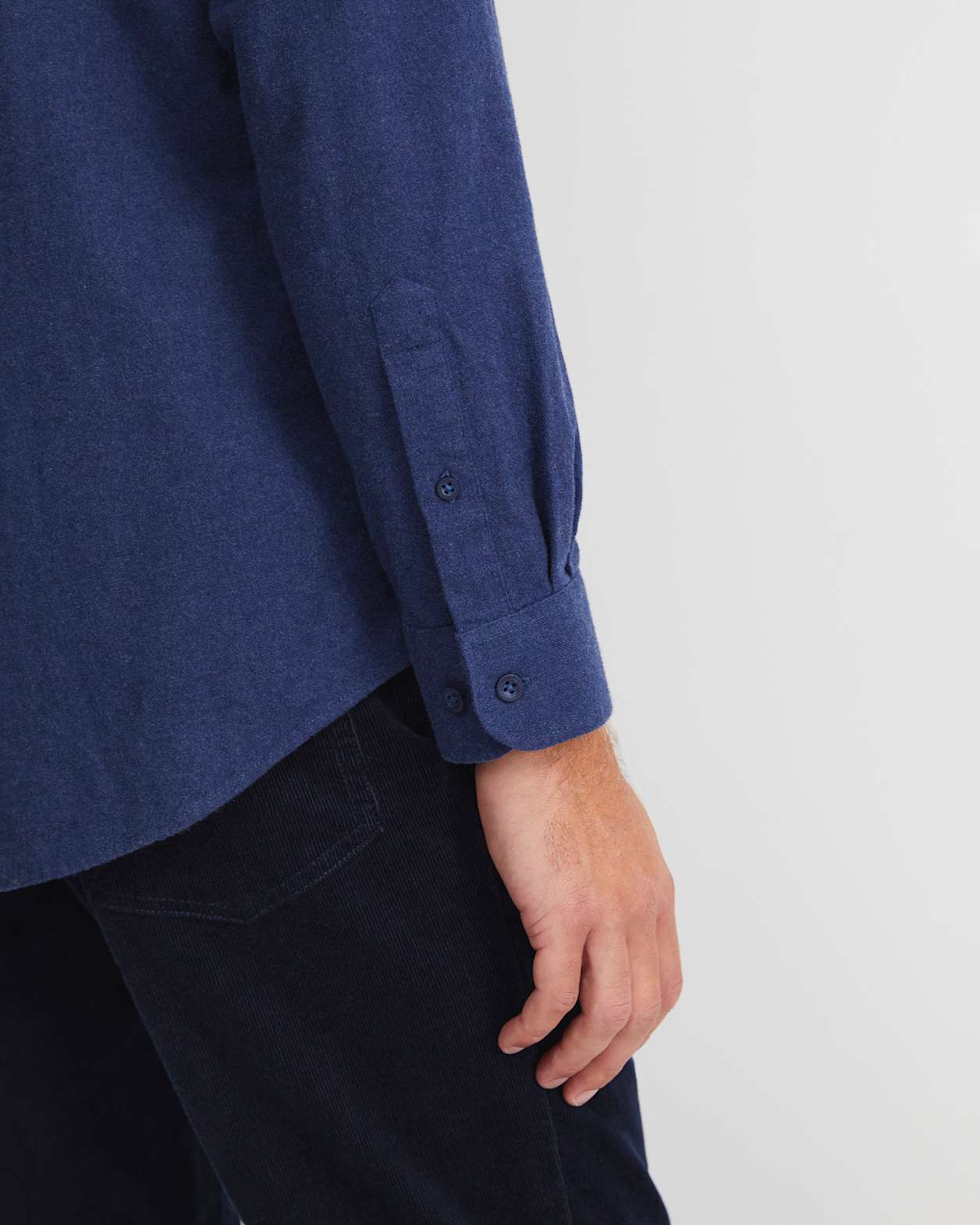 Jarron Long Sleeve Shirt in NAVY MELANGE