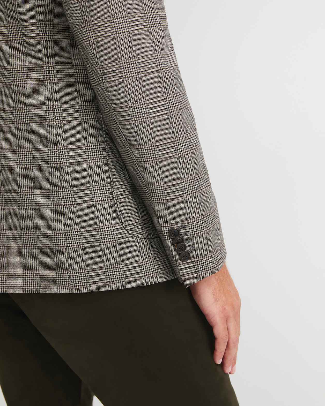 Tilbury Check Item Jacket in BROWN/NATURAL