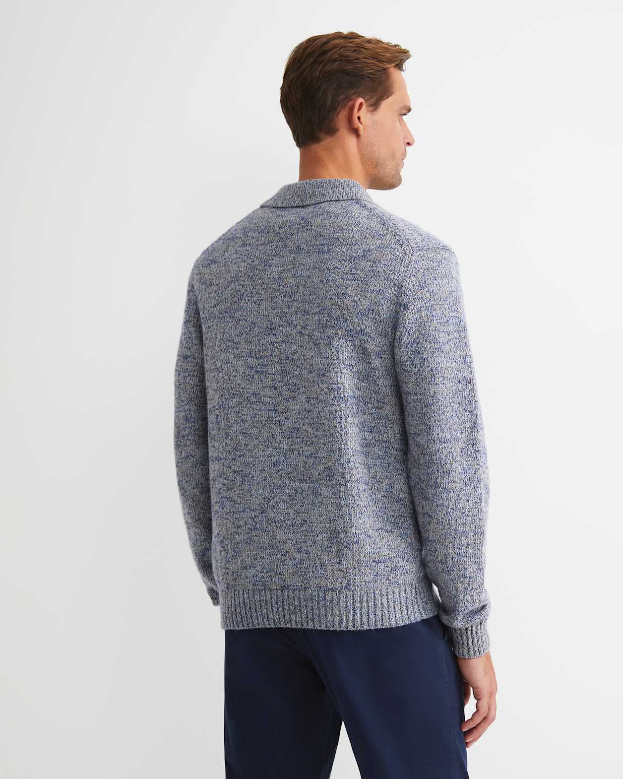 Todd Knit Polo in BLUE MULTI