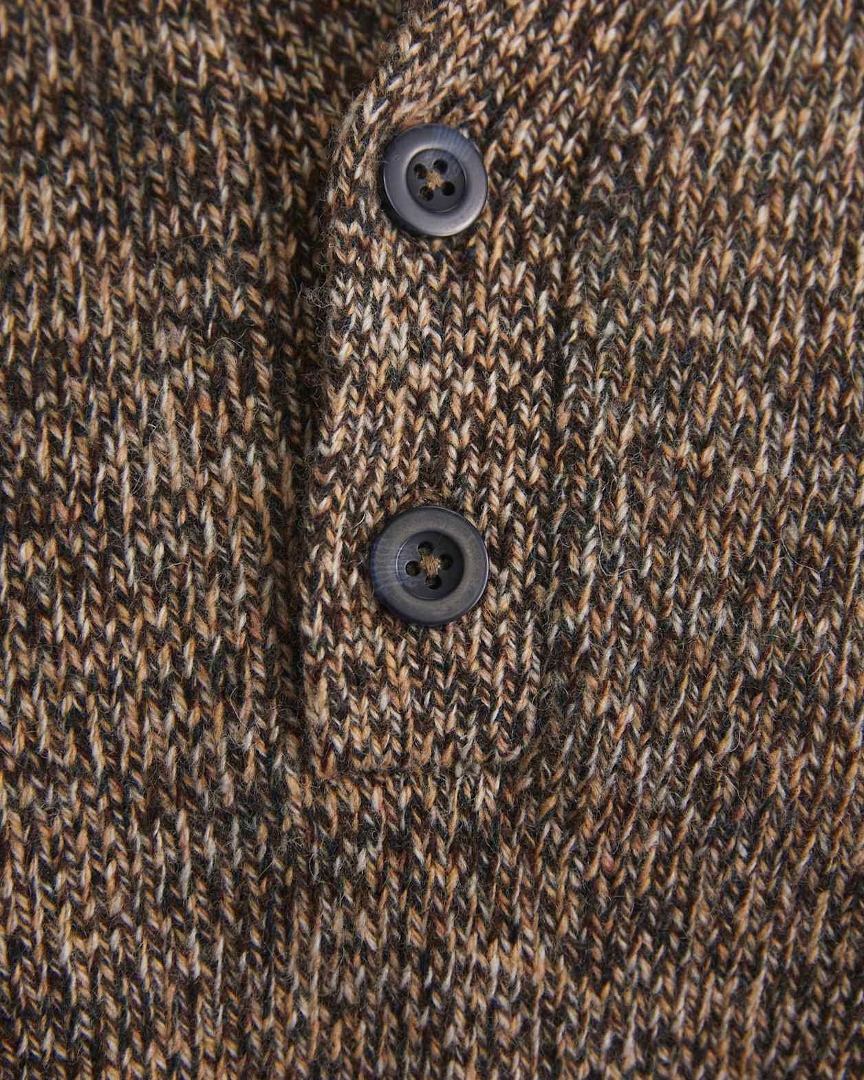 Todd Knit Polo in BROWN MULTI