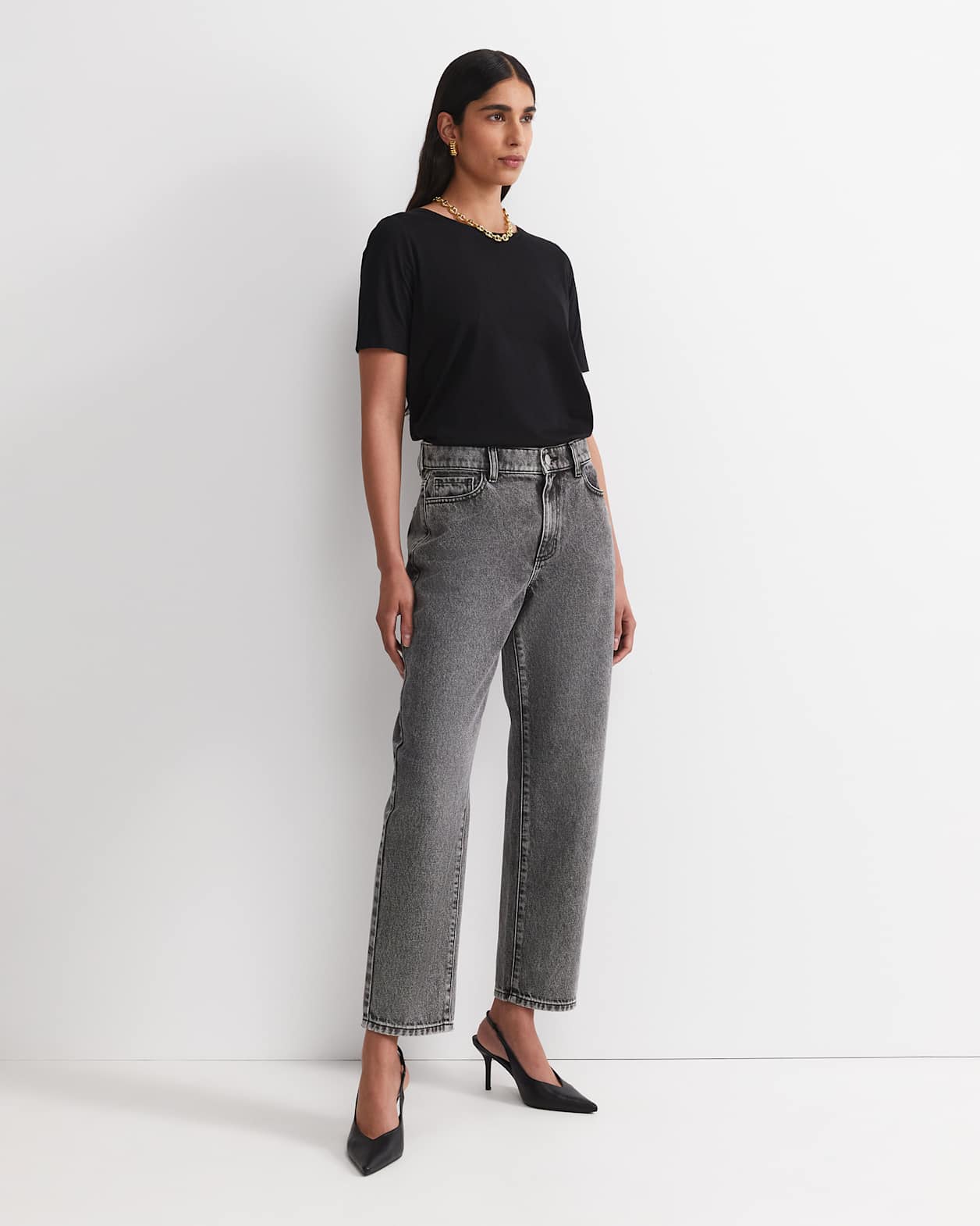 Pippa Barrel Jean in WASHED BLACK