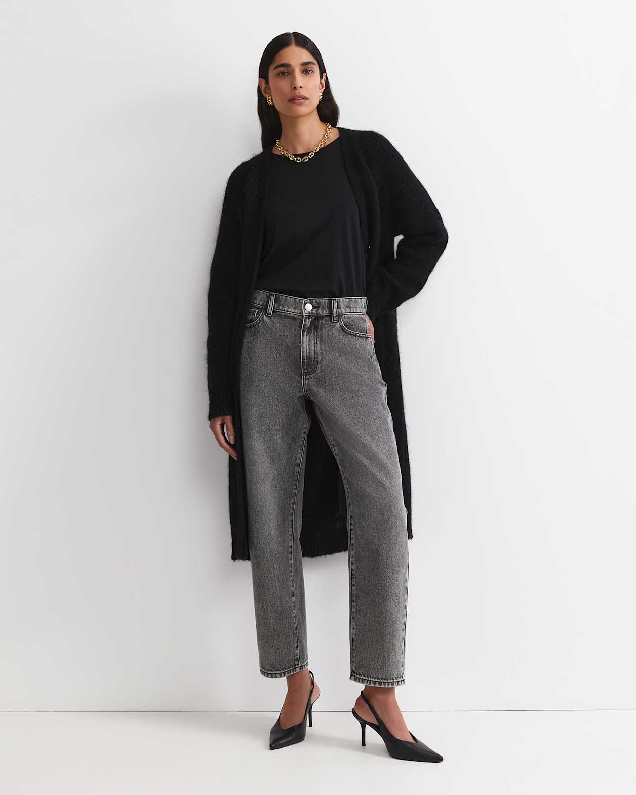 Pippa Barrel Jean in WASHED BLACK