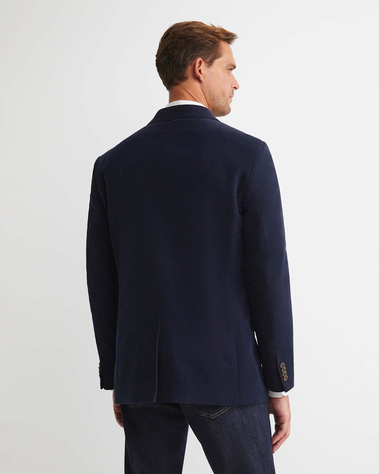 Italian Moleskin Blazer in NAVY