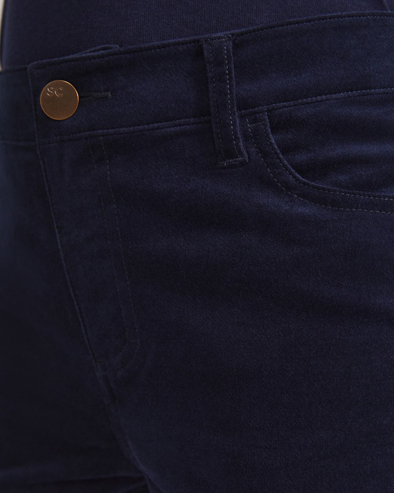 Cleo Velvet Pant in NAVY