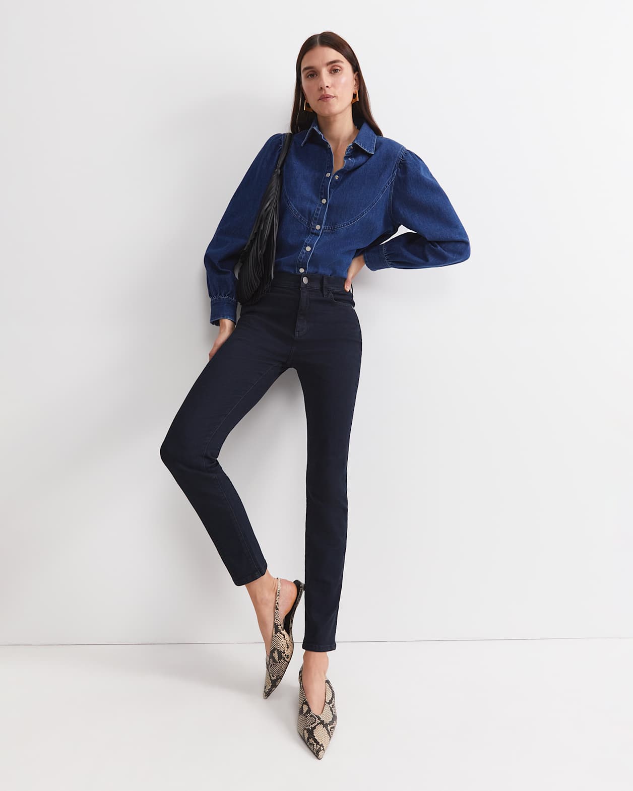Jackie High Waist Skinny Jean in DARK WASH