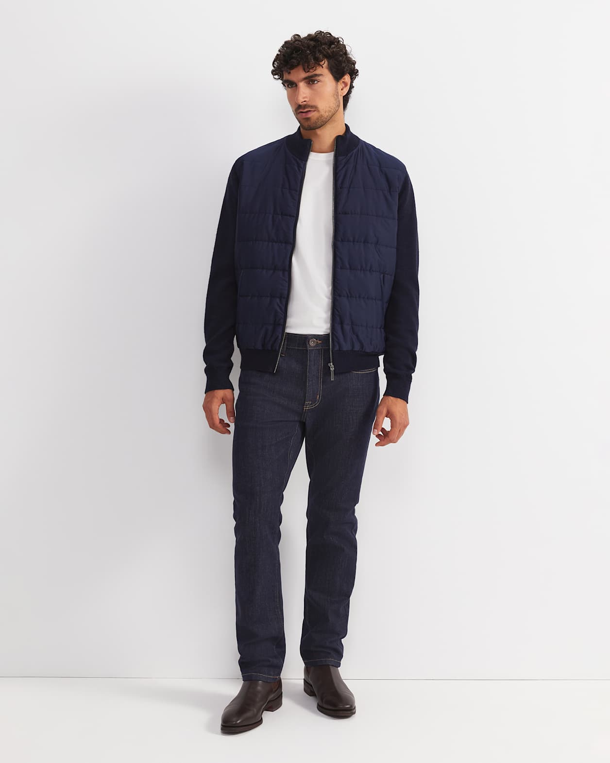 Arthur Hybrid Jacket in NAVY