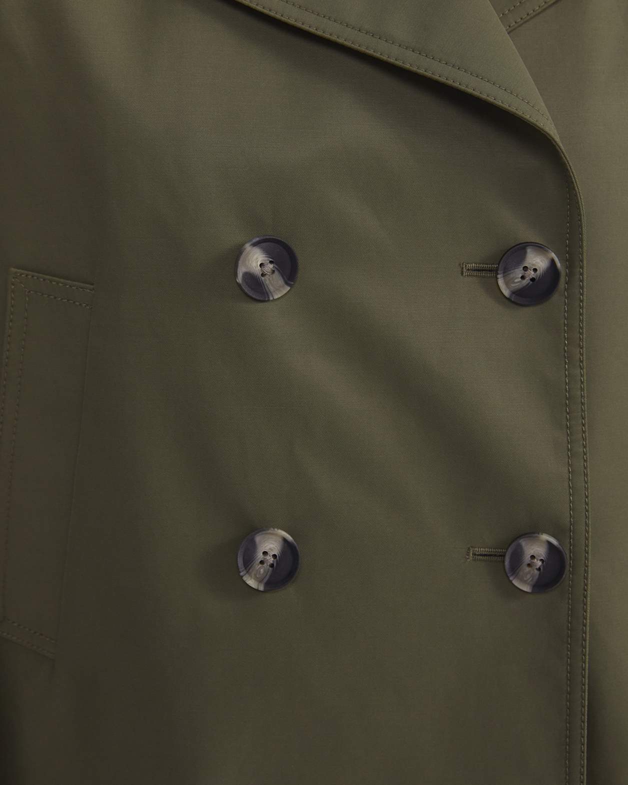 Audrey Crop Trench in KHAKI