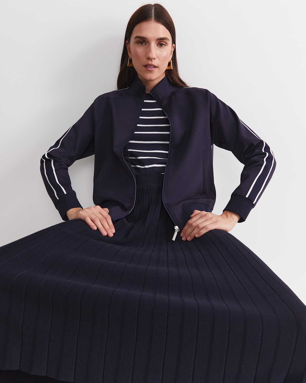 Lina Track Jacket in NAVY MULTI