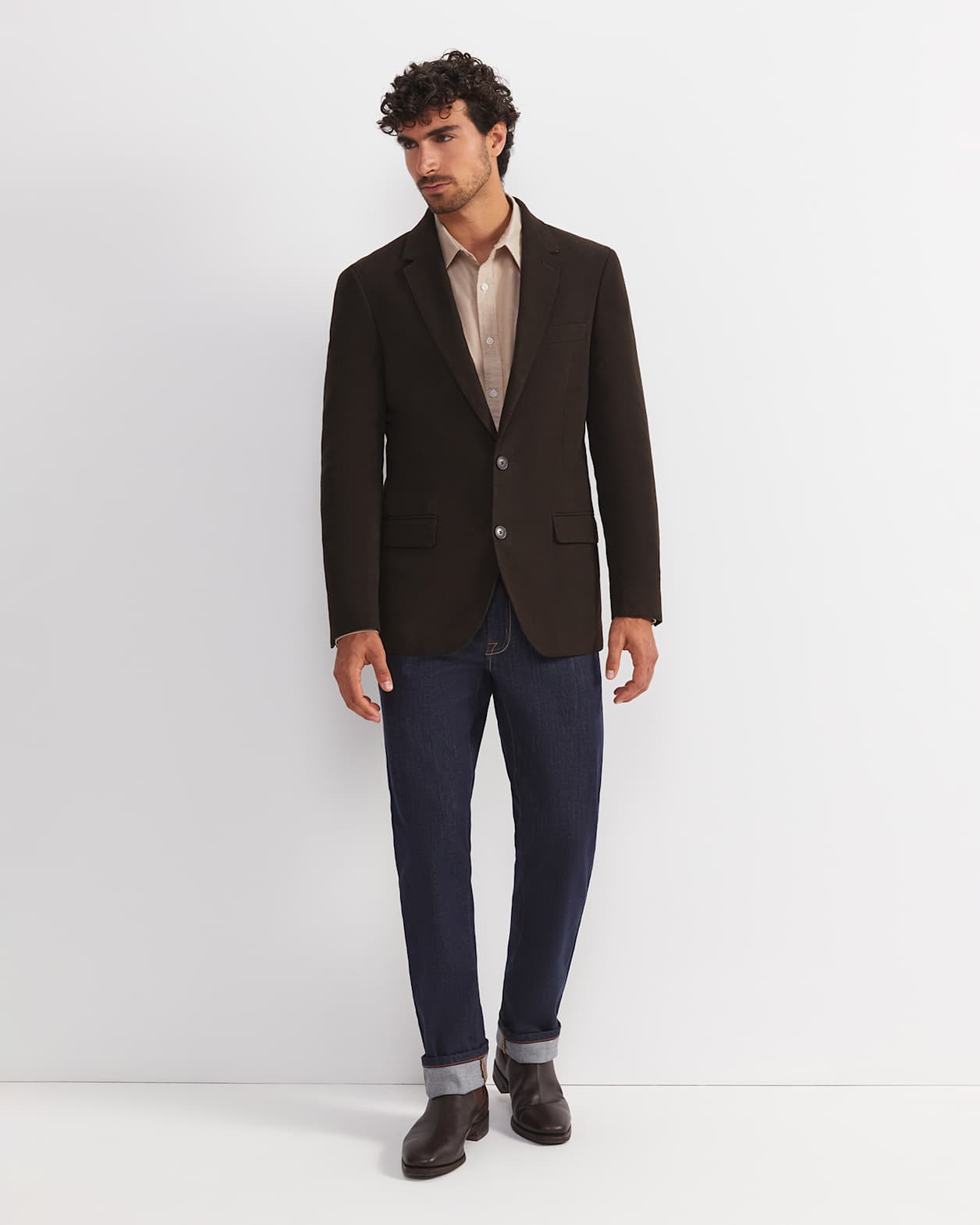 Moleskin Item Jacket in COFFEE BEAN