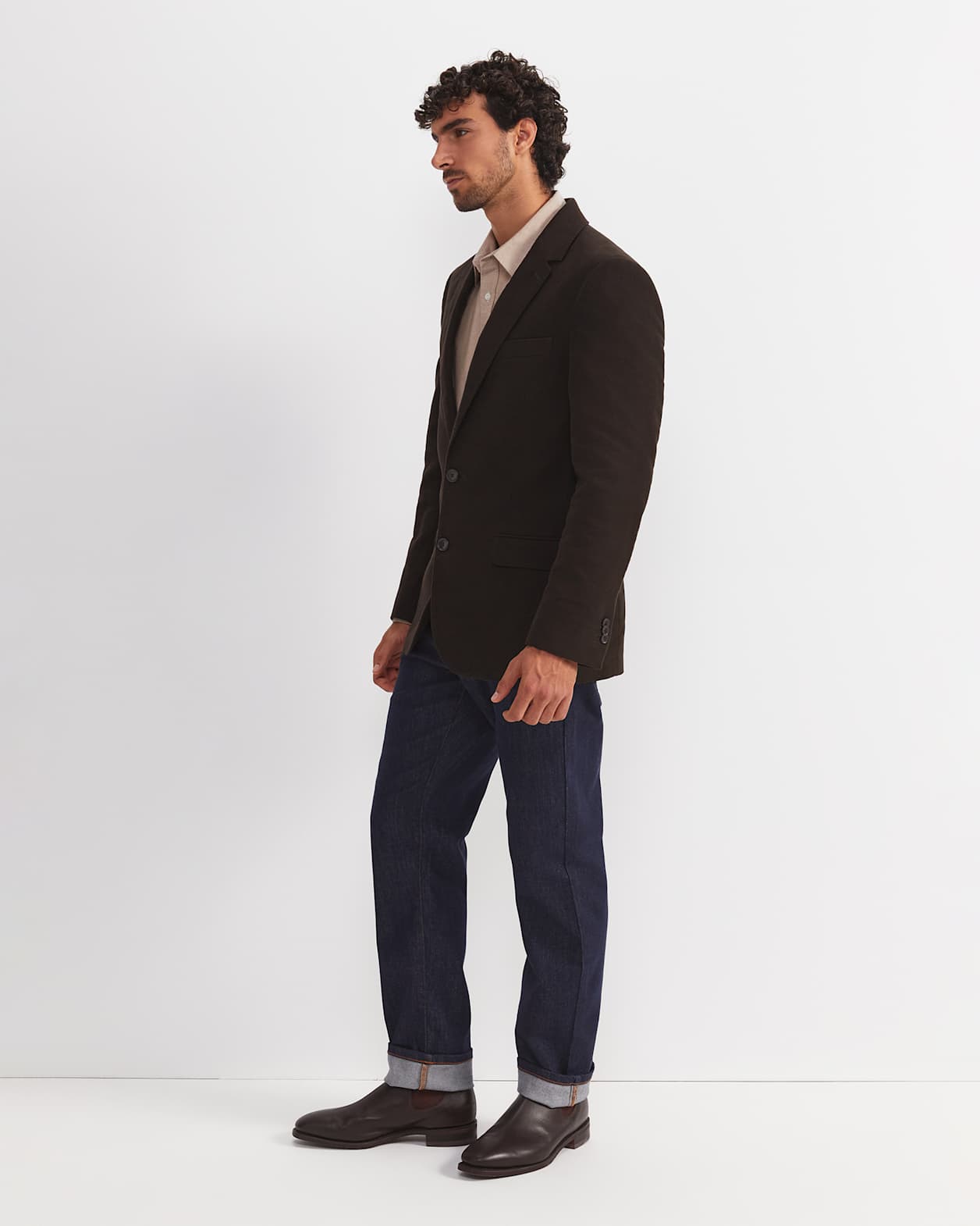 Moleskin Item Jacket in COFFEE BEAN