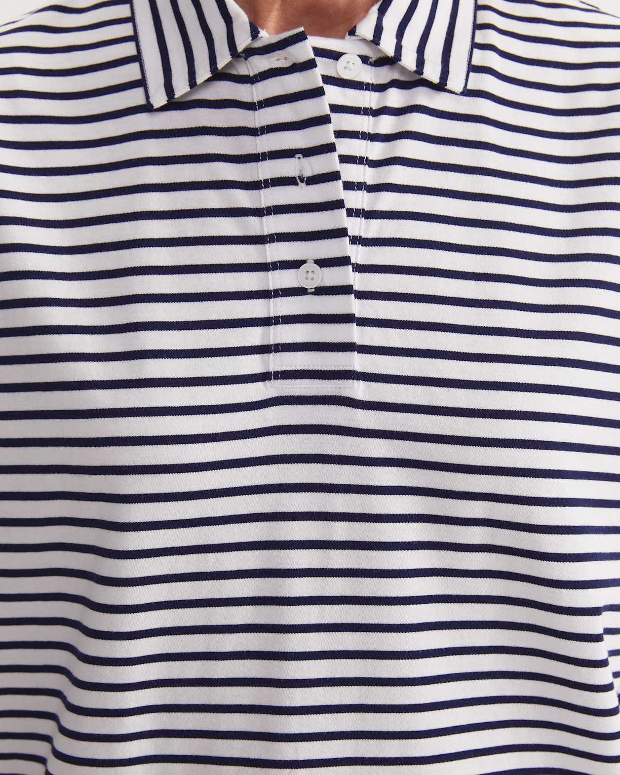 Marjorie Stripe Tee in WHITE/NAVY