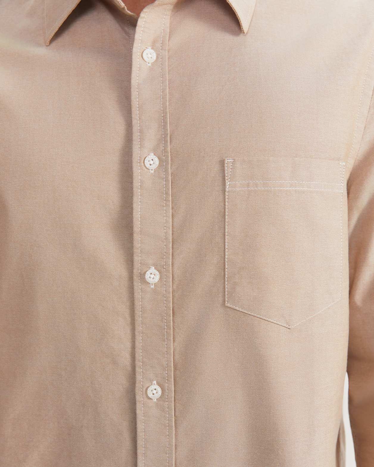 Oxford Long Sleeve Shirt in MINK