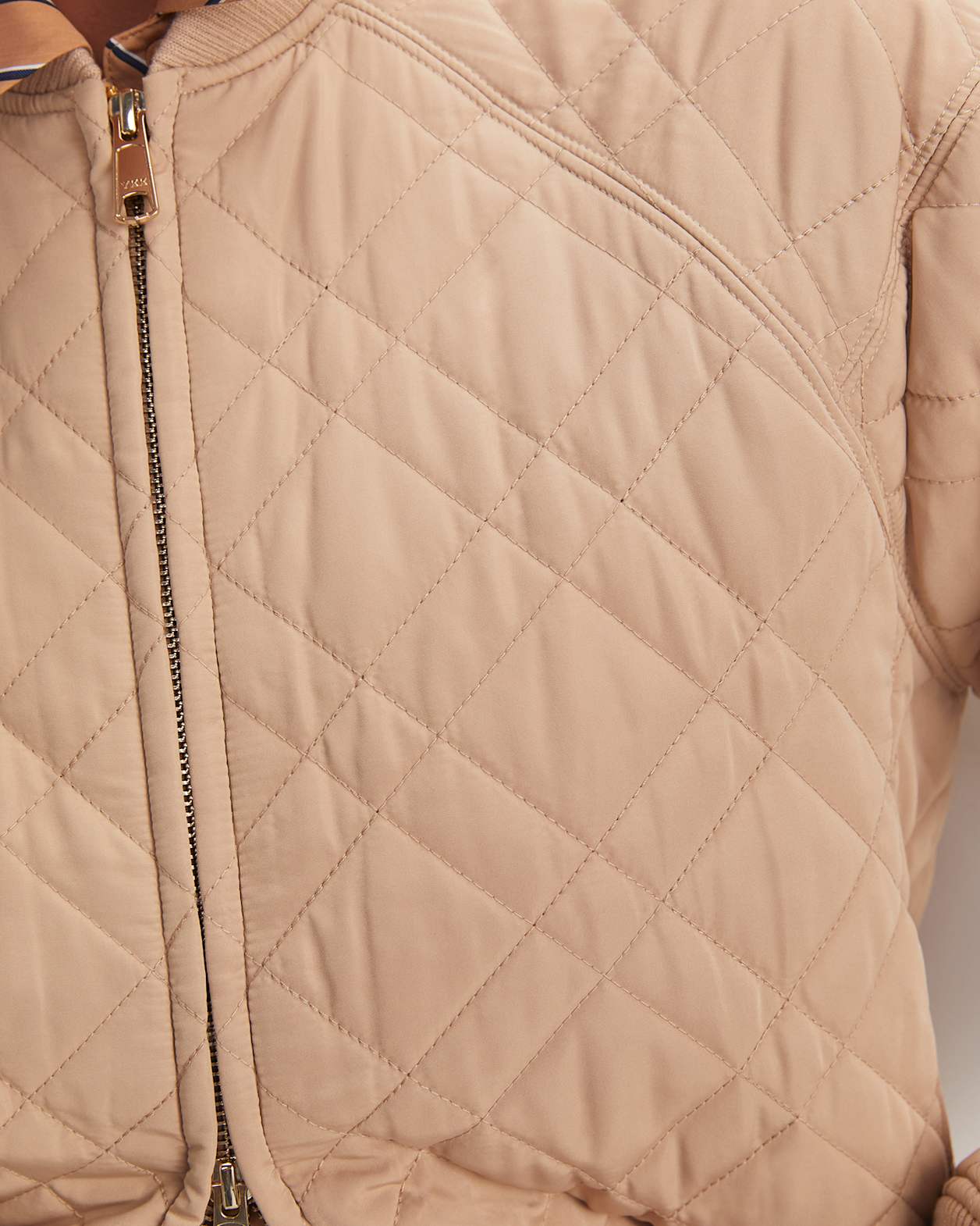 Vera Quilted Bomber in TAN