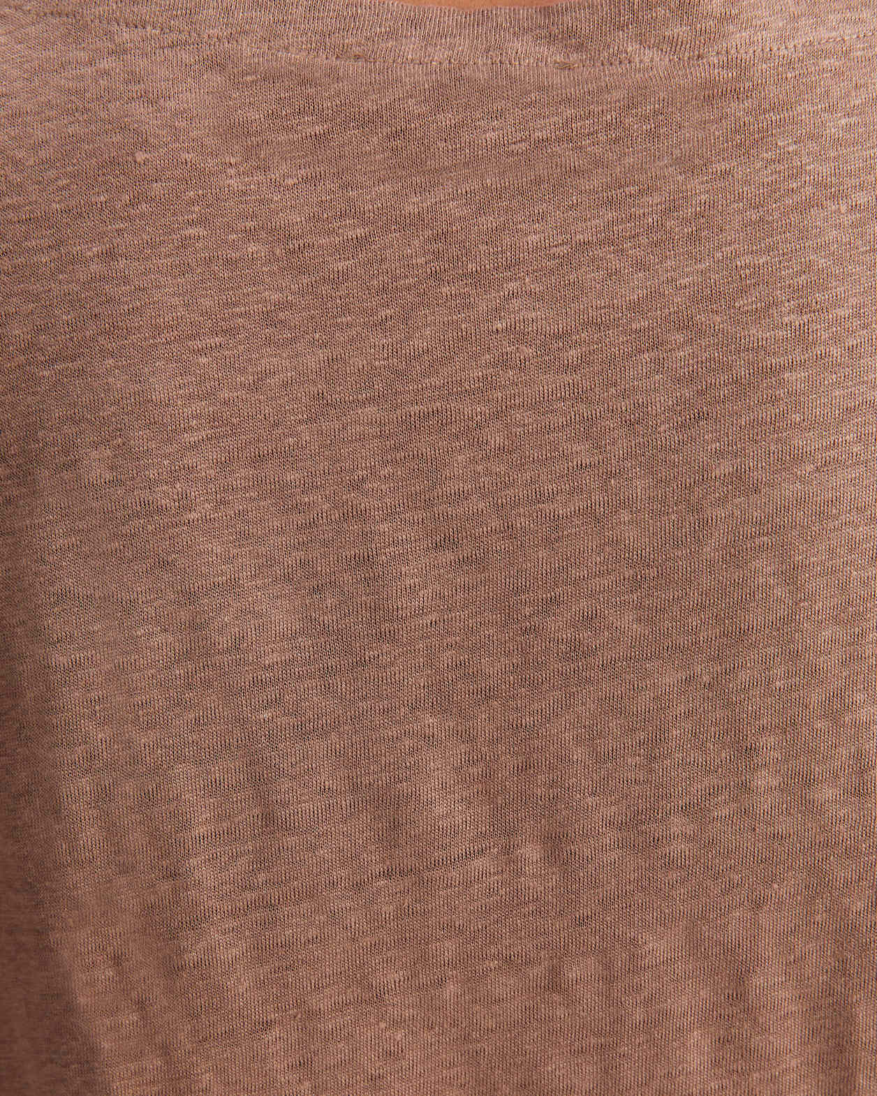 Cecile Linen Top in MOCHA