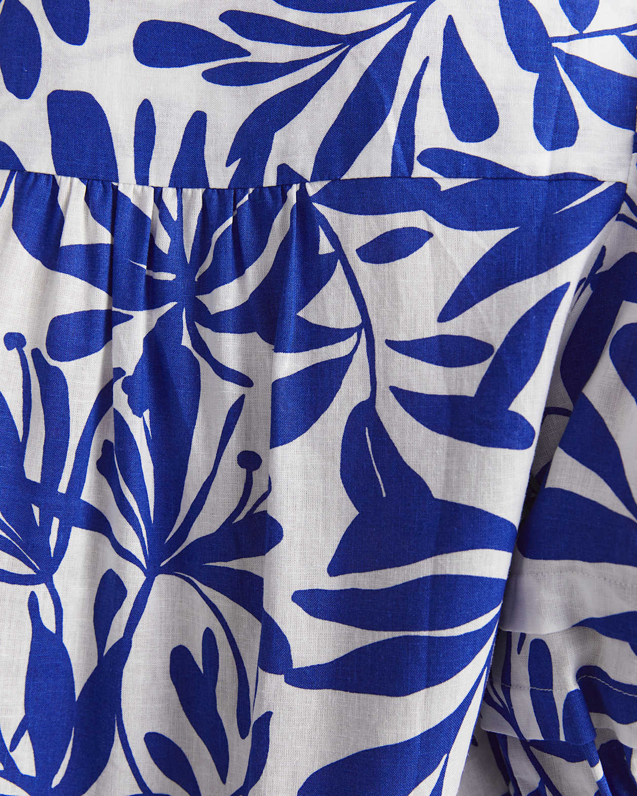 Willow Print Blouse in BLUE/WHITE