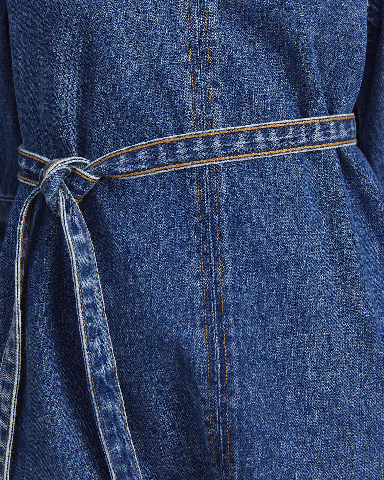 Allegra Denim Mini Dress in MID WASH