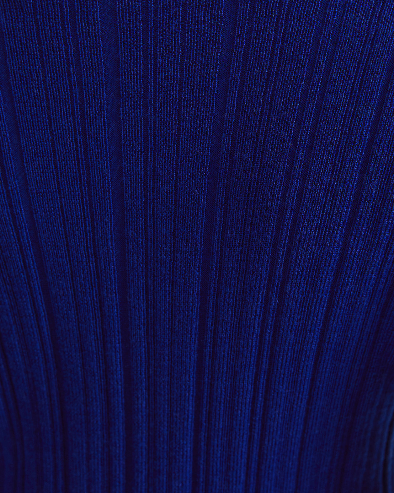 Silk Wool Rib Knit in COBALT