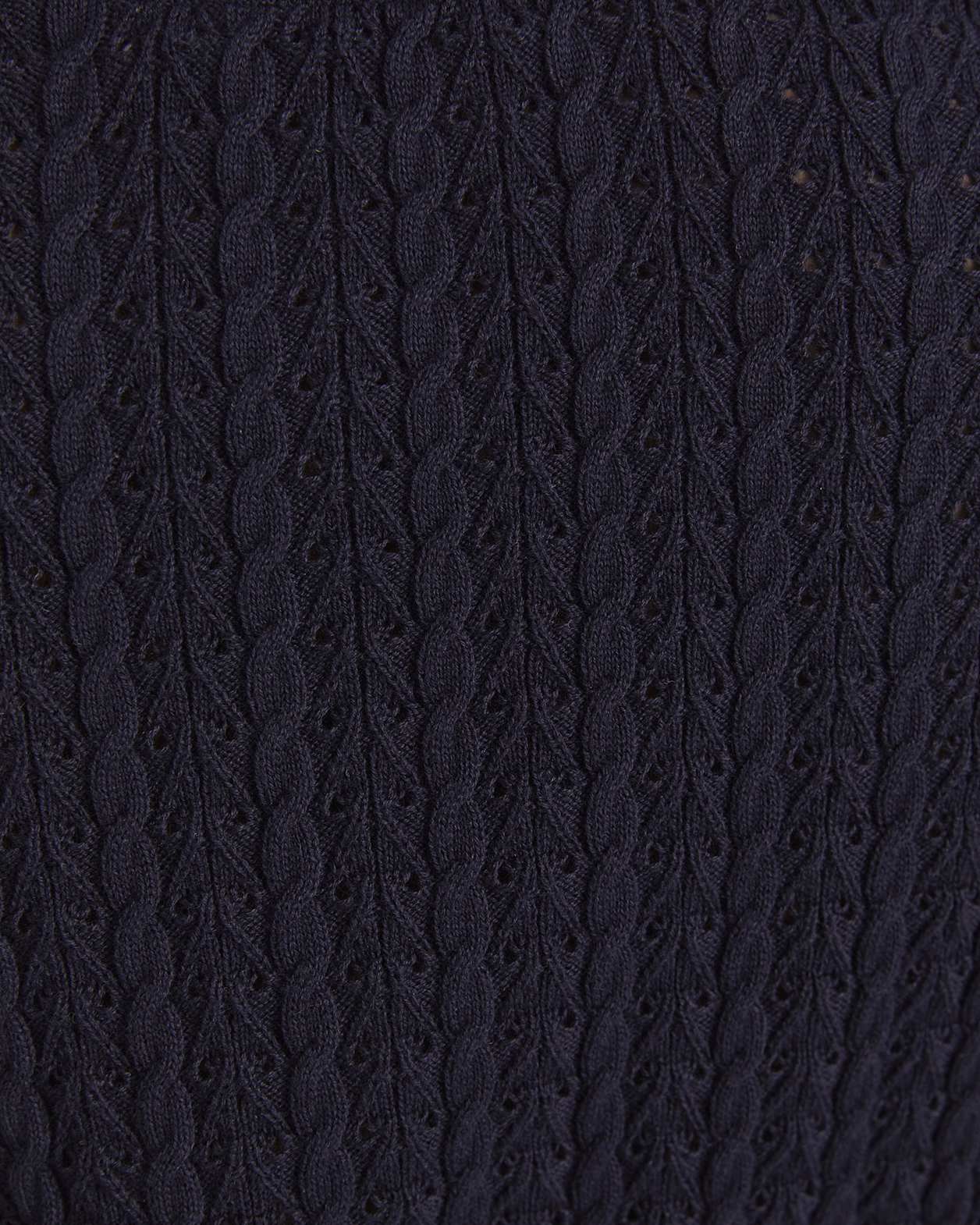 Elka Pointelle Cardigan in NAVY