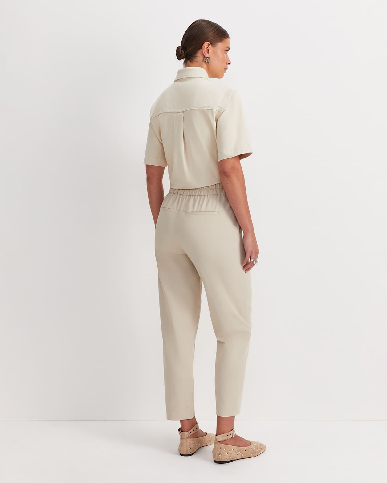 Rosie Elasticated Pant in TAN