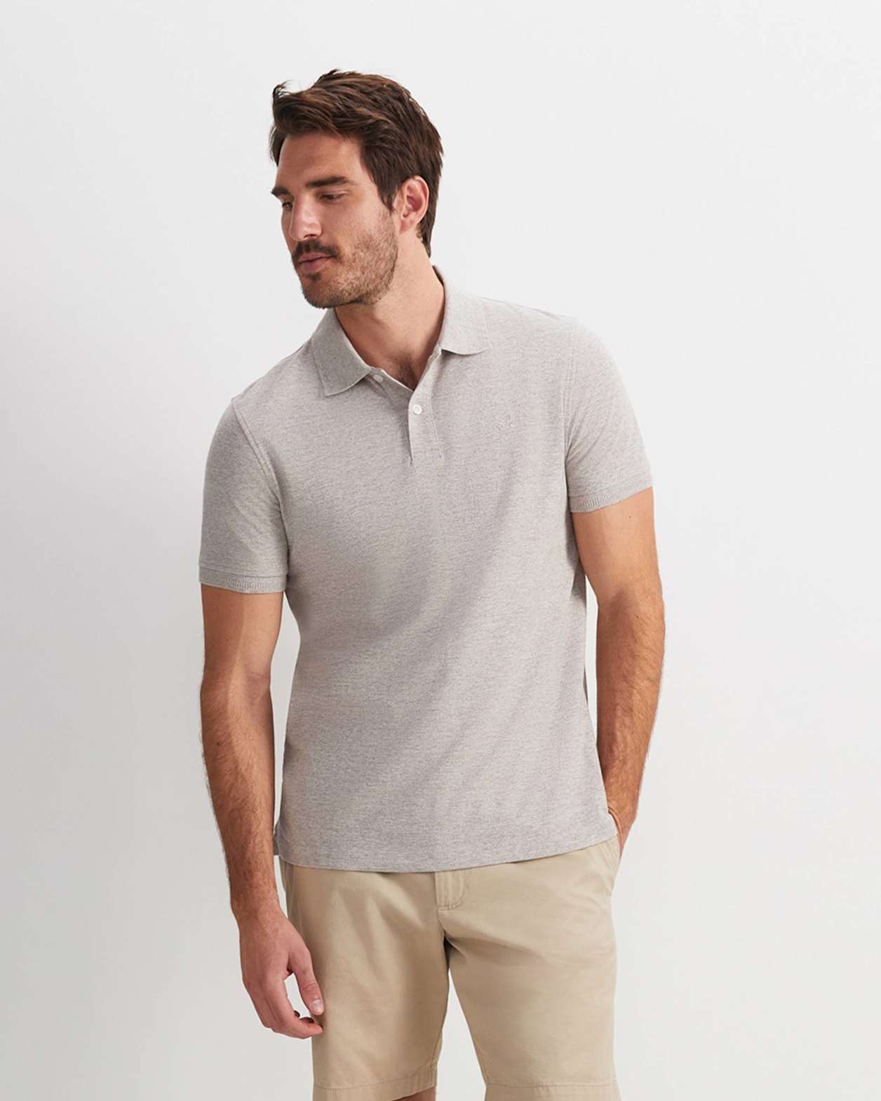 SC Melange Pique Polo in WHEAT