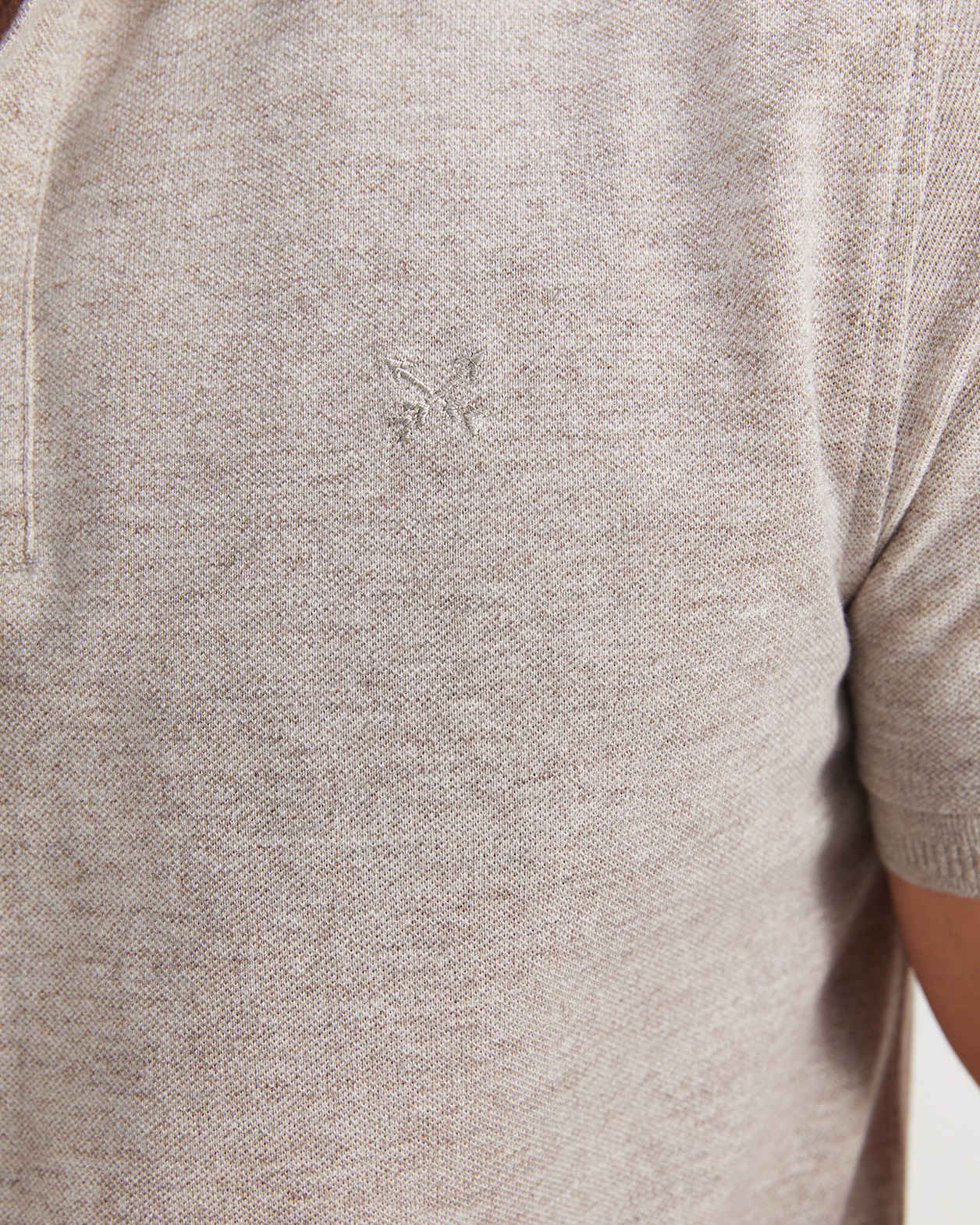 SC Melange Pique Polo in WHEAT