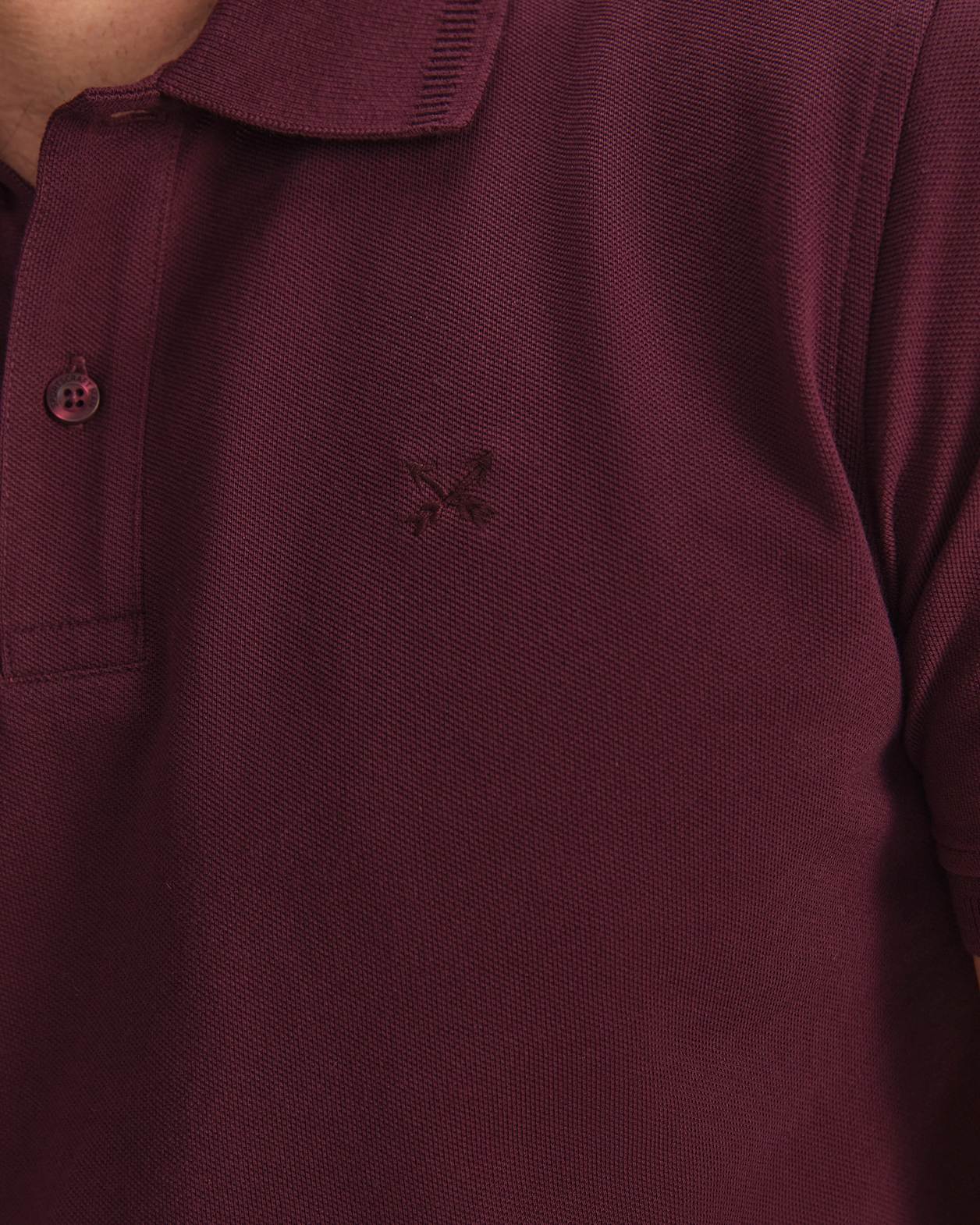 SC Pique Polo in BURGUNDY
