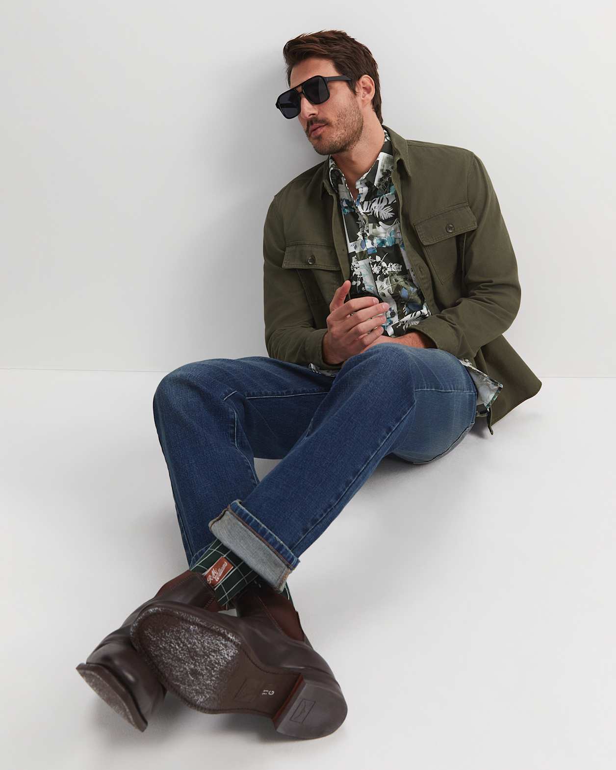 Tom Libery Short Sleeve Shirt in GREEN MULTI