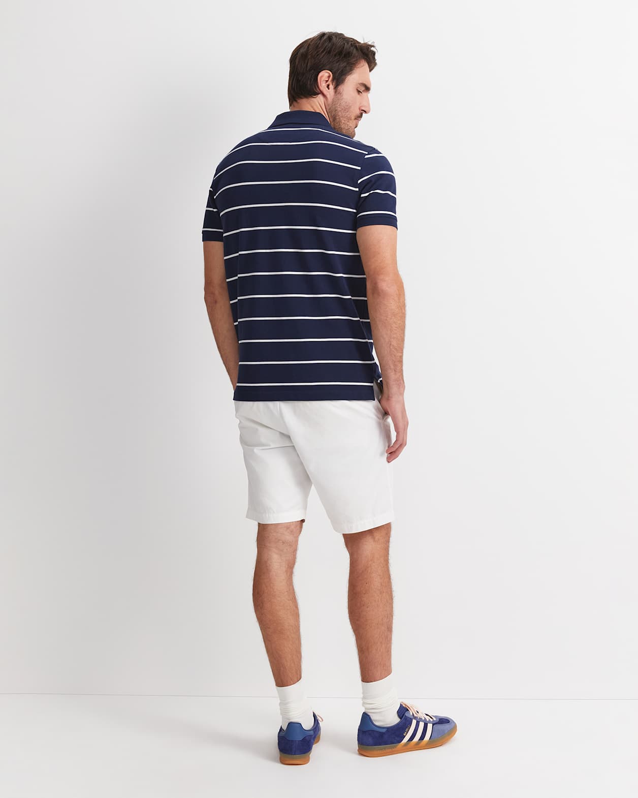 David Stripe Polo in NAVY
