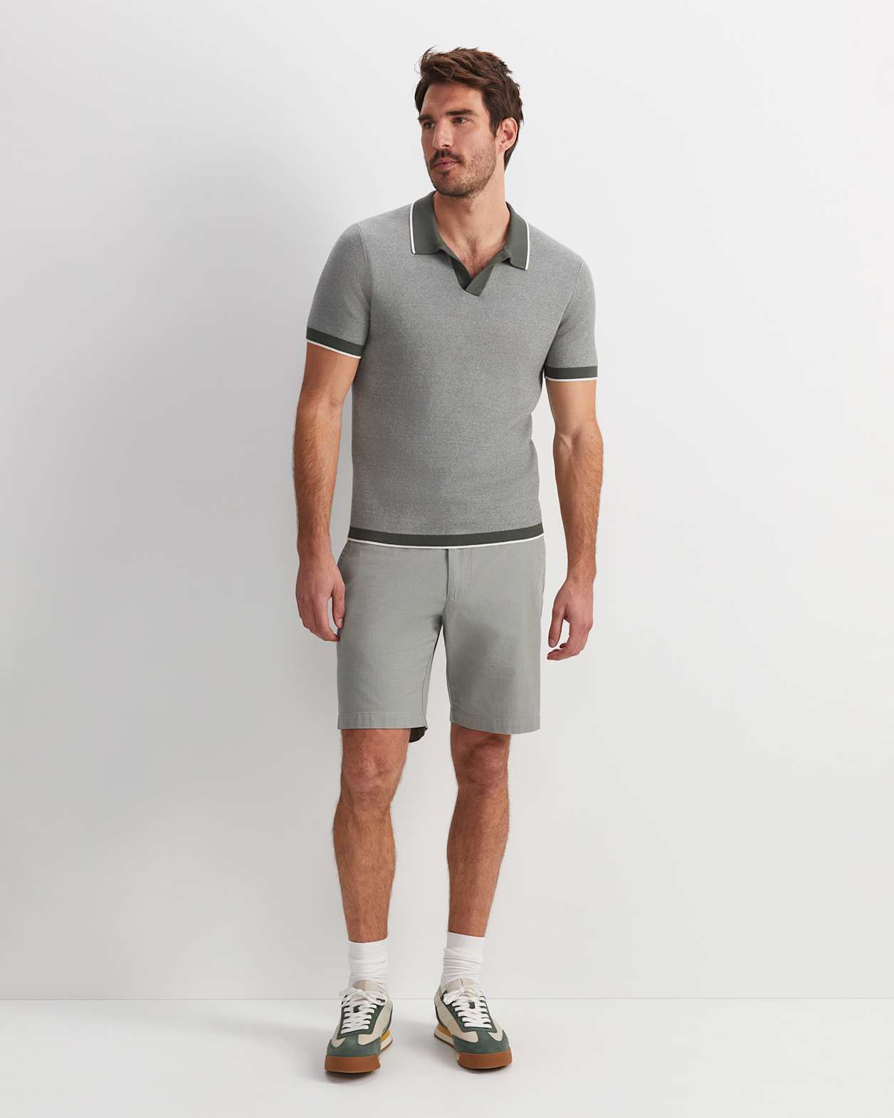 James Knit Polo in KHAKI