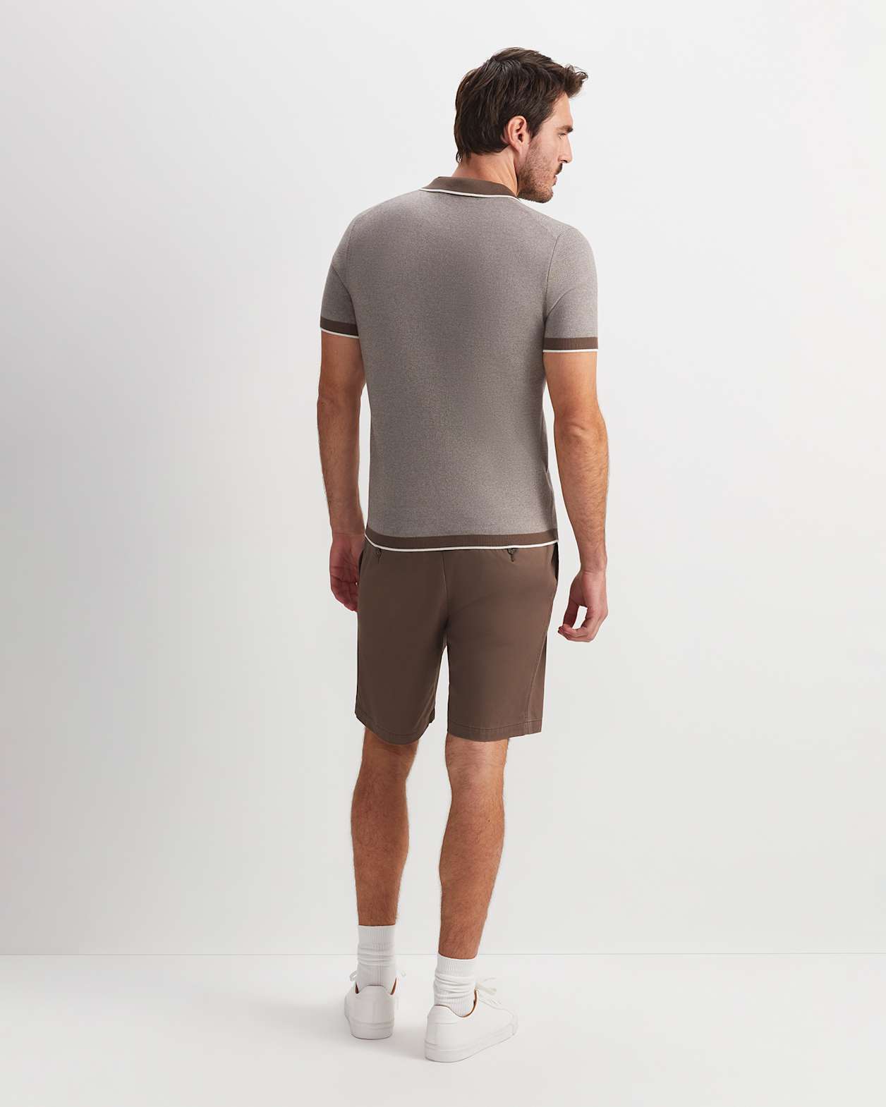 James Knit Polo in MINK