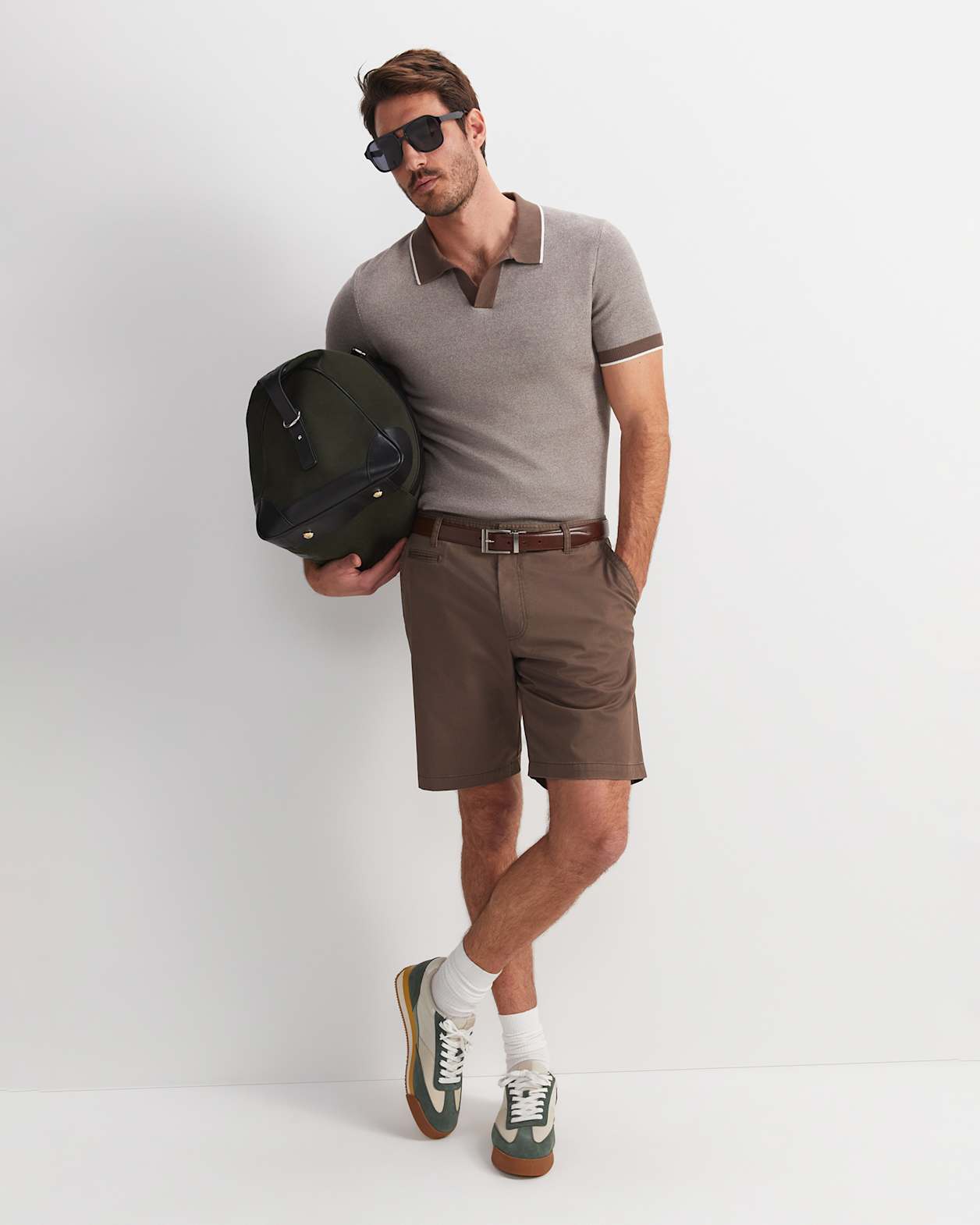 James Knit Polo in MINK