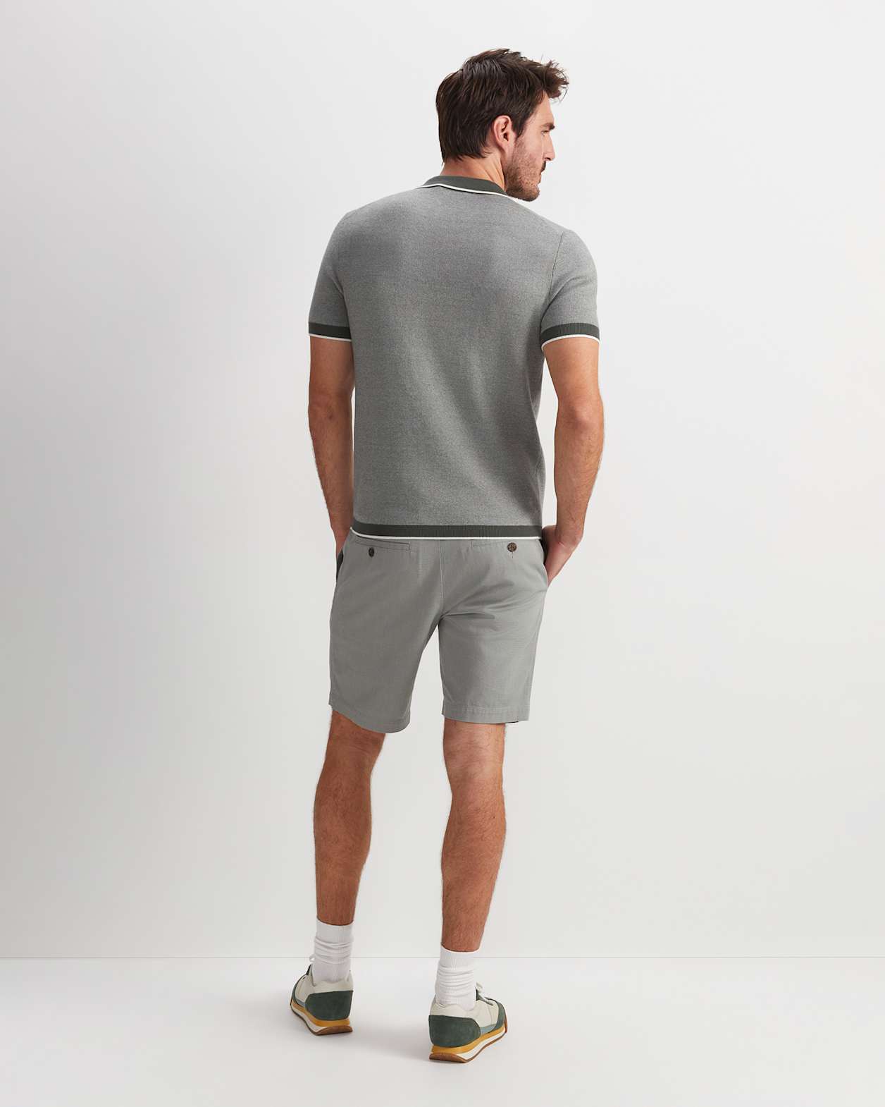 James Knit Polo in KHAKI