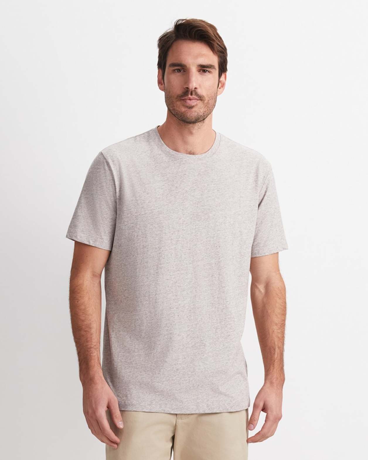 Supersoft Melange Tee in FAWN