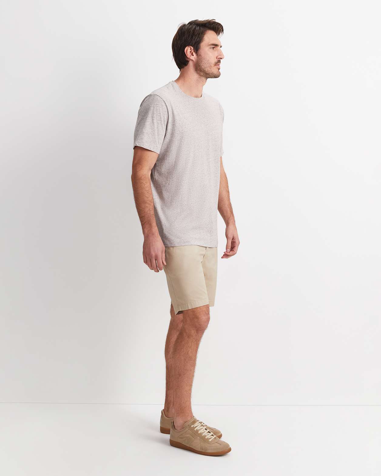 Supersoft Melange Tee in FAWN