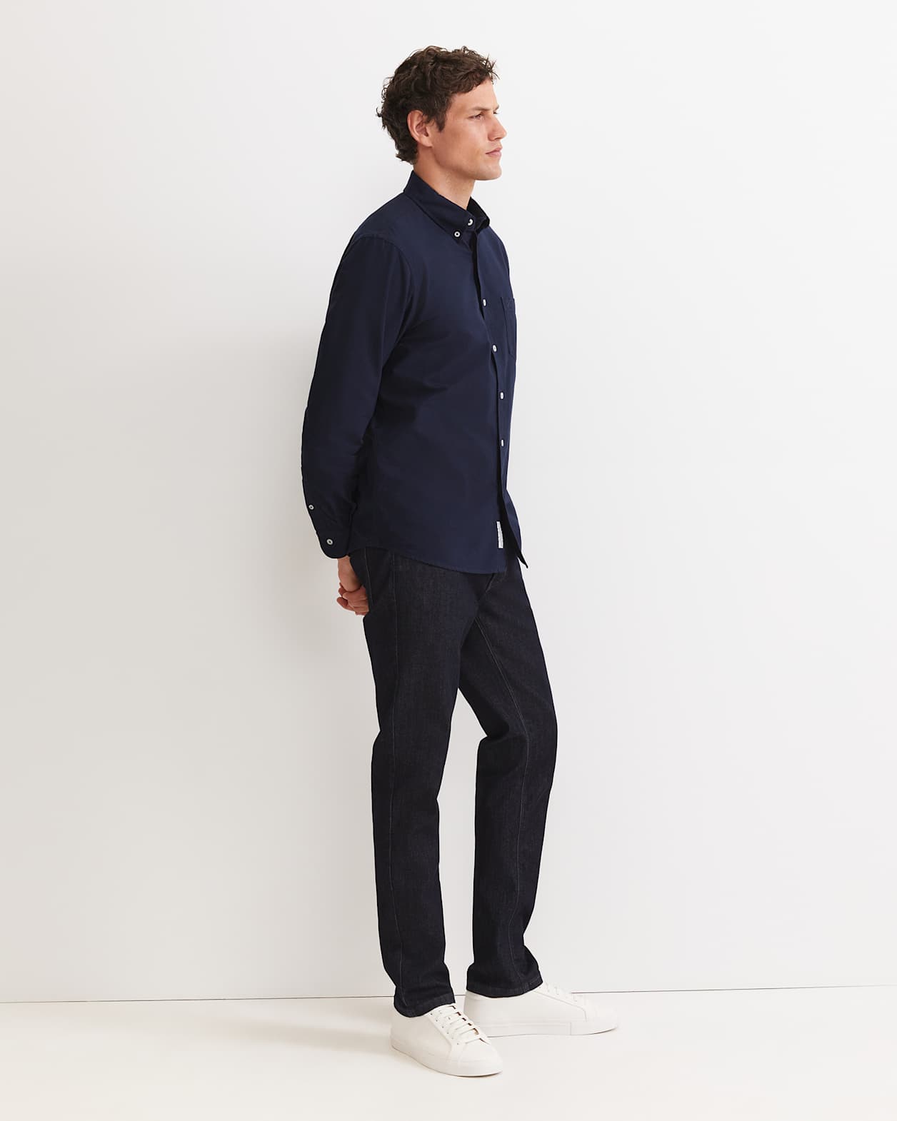 Oxford Long Sleeve Shirt in CLASSIC NAVY
