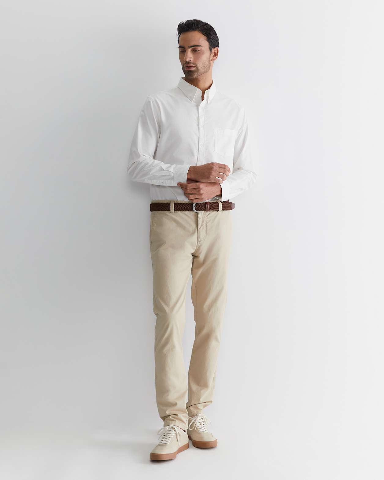 Oxford Long Sleeve Shirt in WHITE