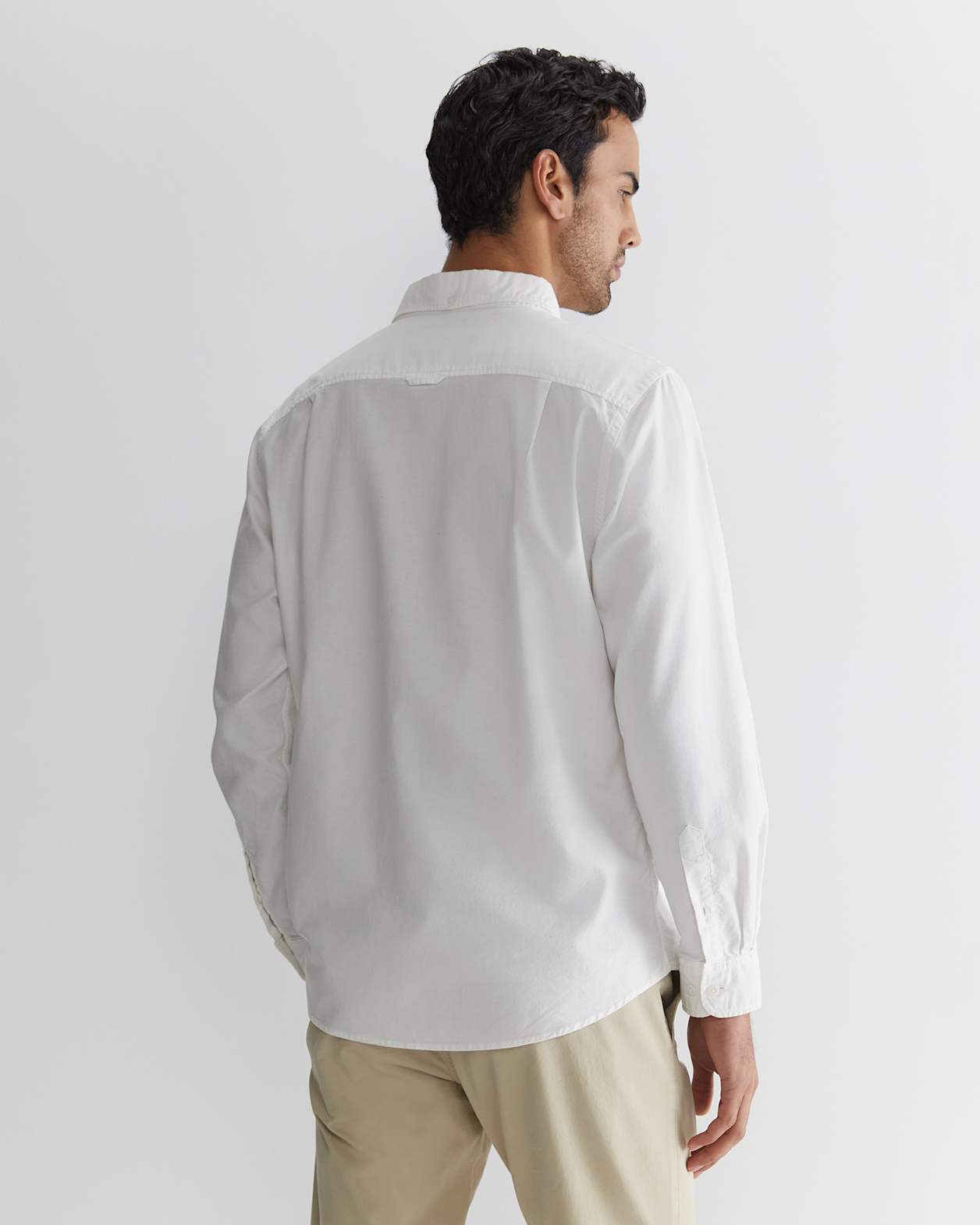 Oxford Long Sleeve Shirt in WHITE
