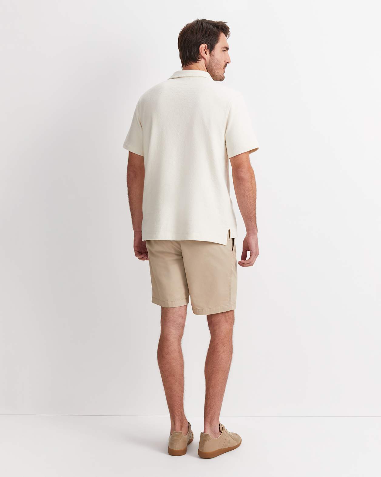 Crosby Textured Polo in MILK