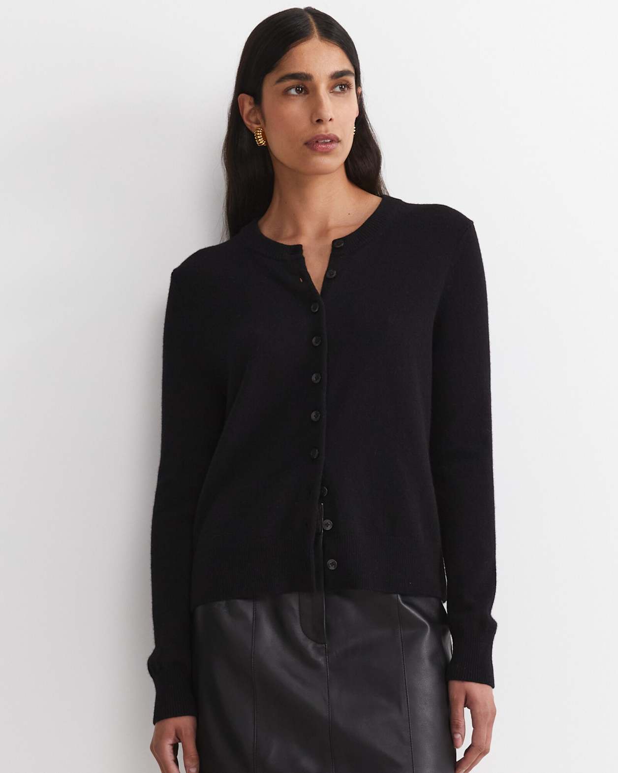 Sunshine Wool Cardigan in BLACK