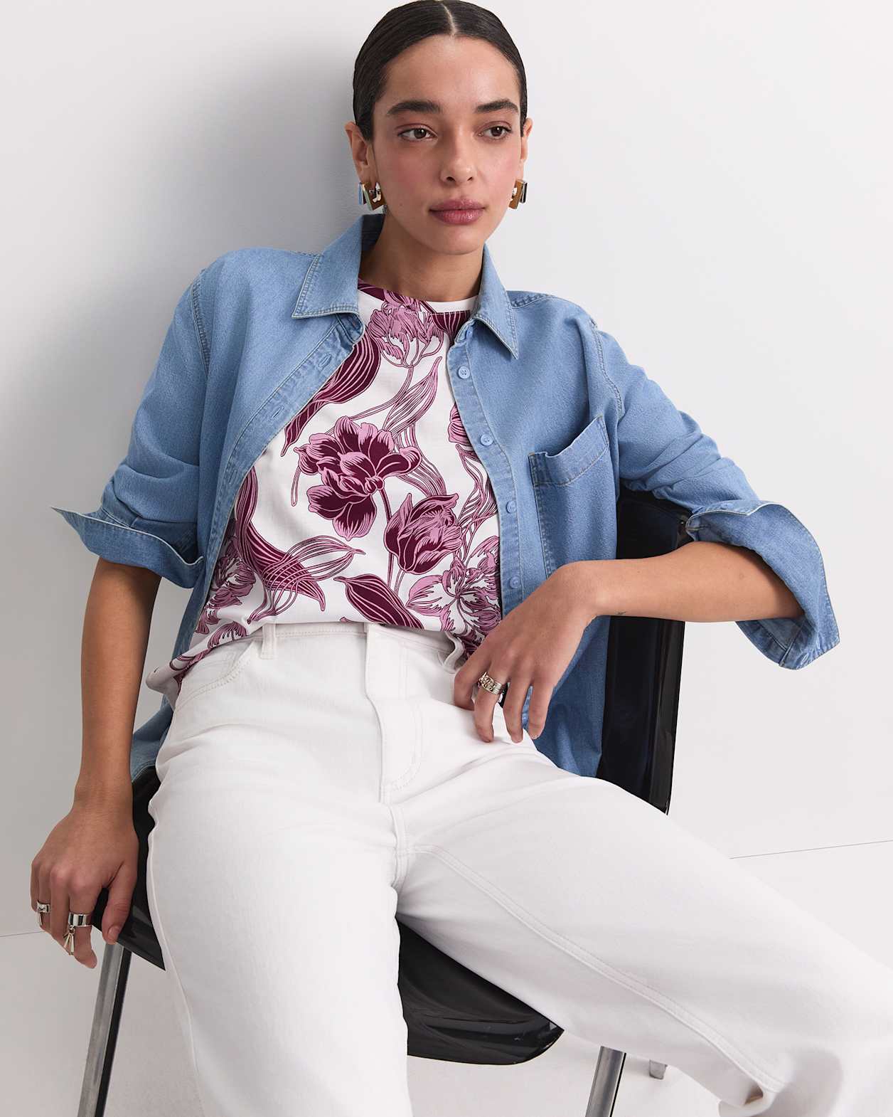 Zinnia Mercerised Tee in MULTI