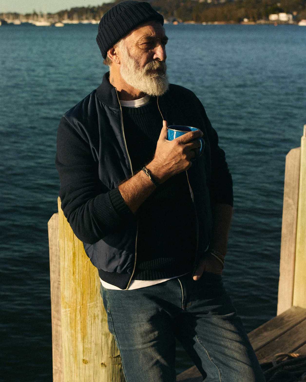 Arthur Hybrid Jacket in NAVY