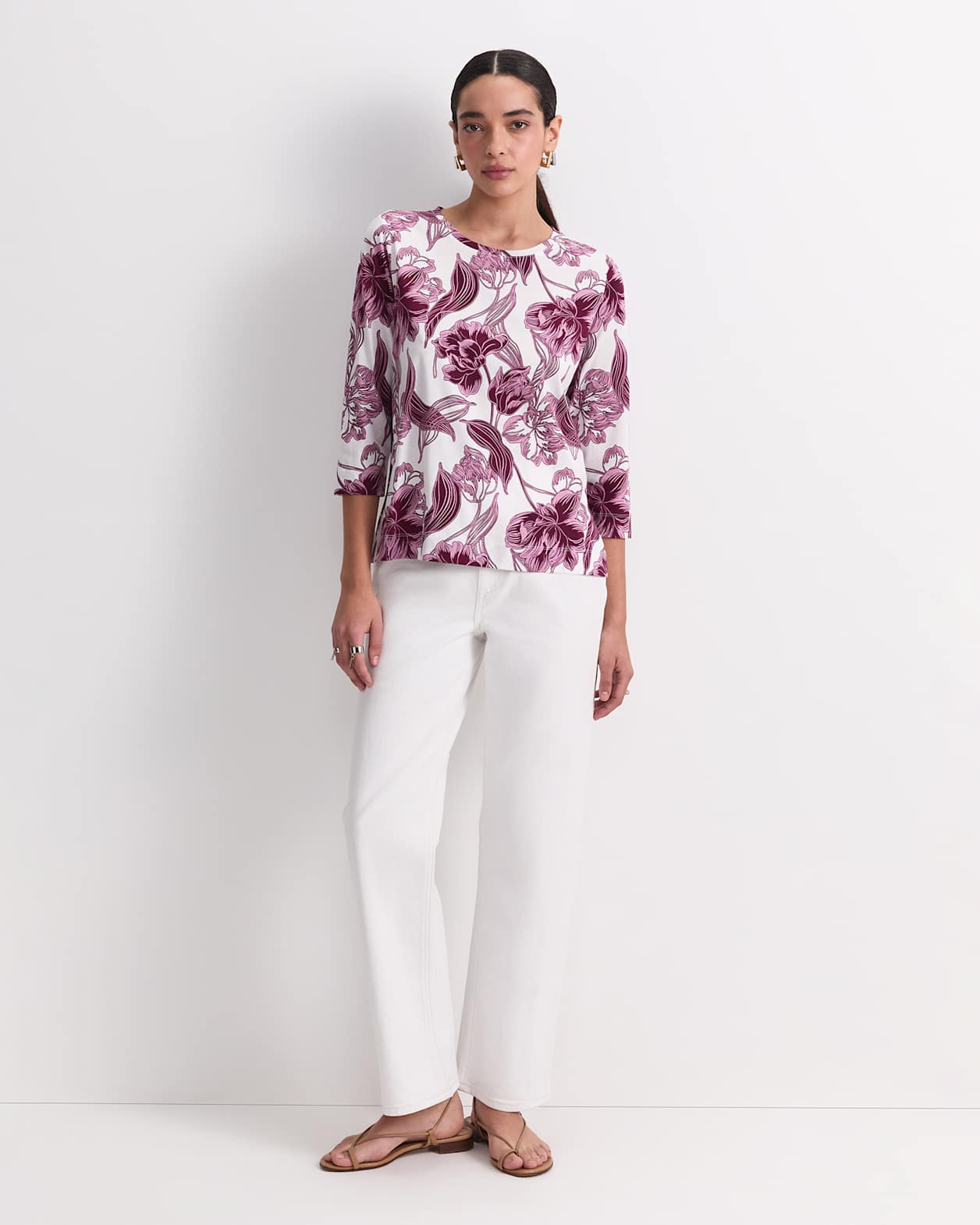 Zinnia Mercerised Tee in MULTI