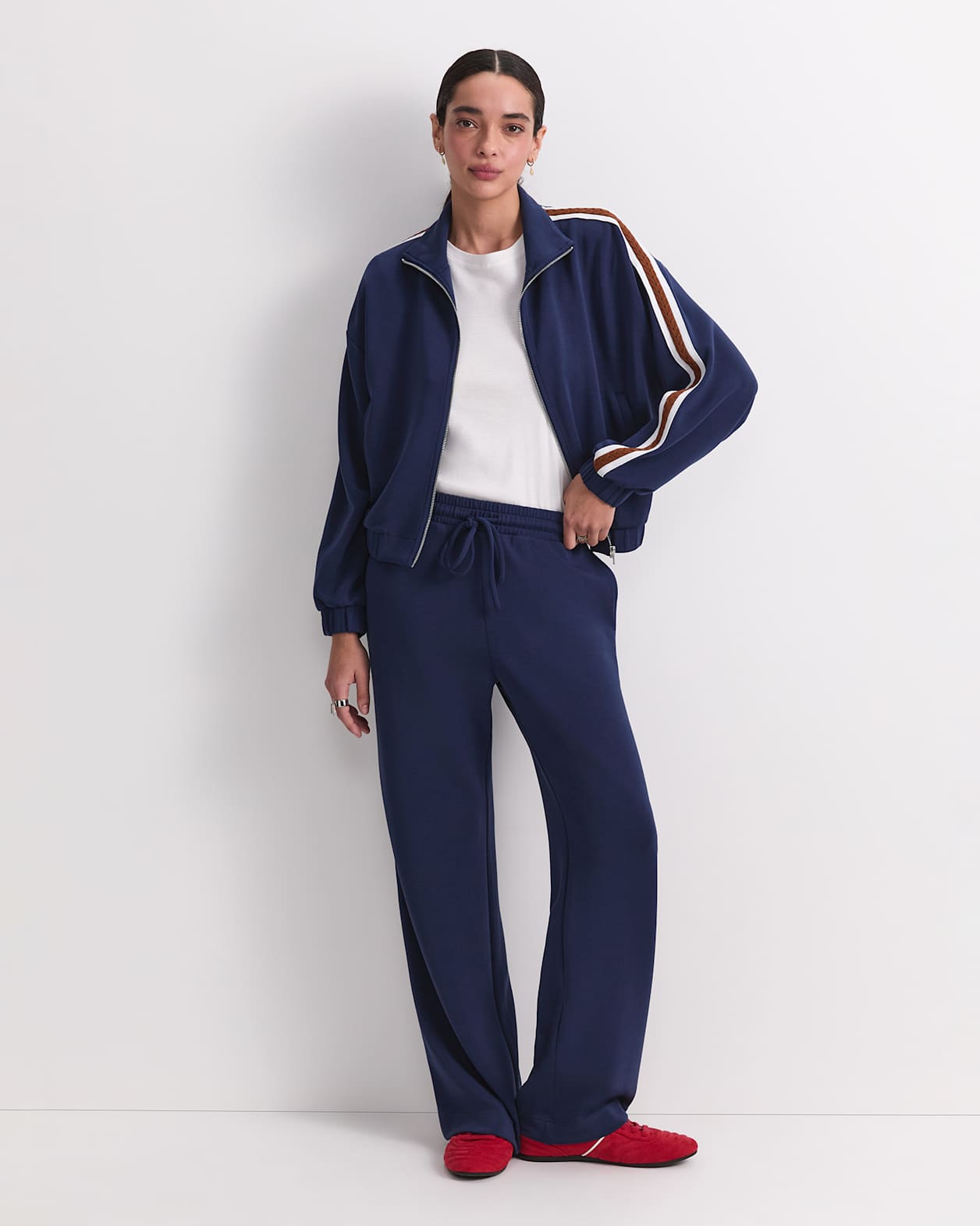 Kayla Track Jacket in NAVY MULTI