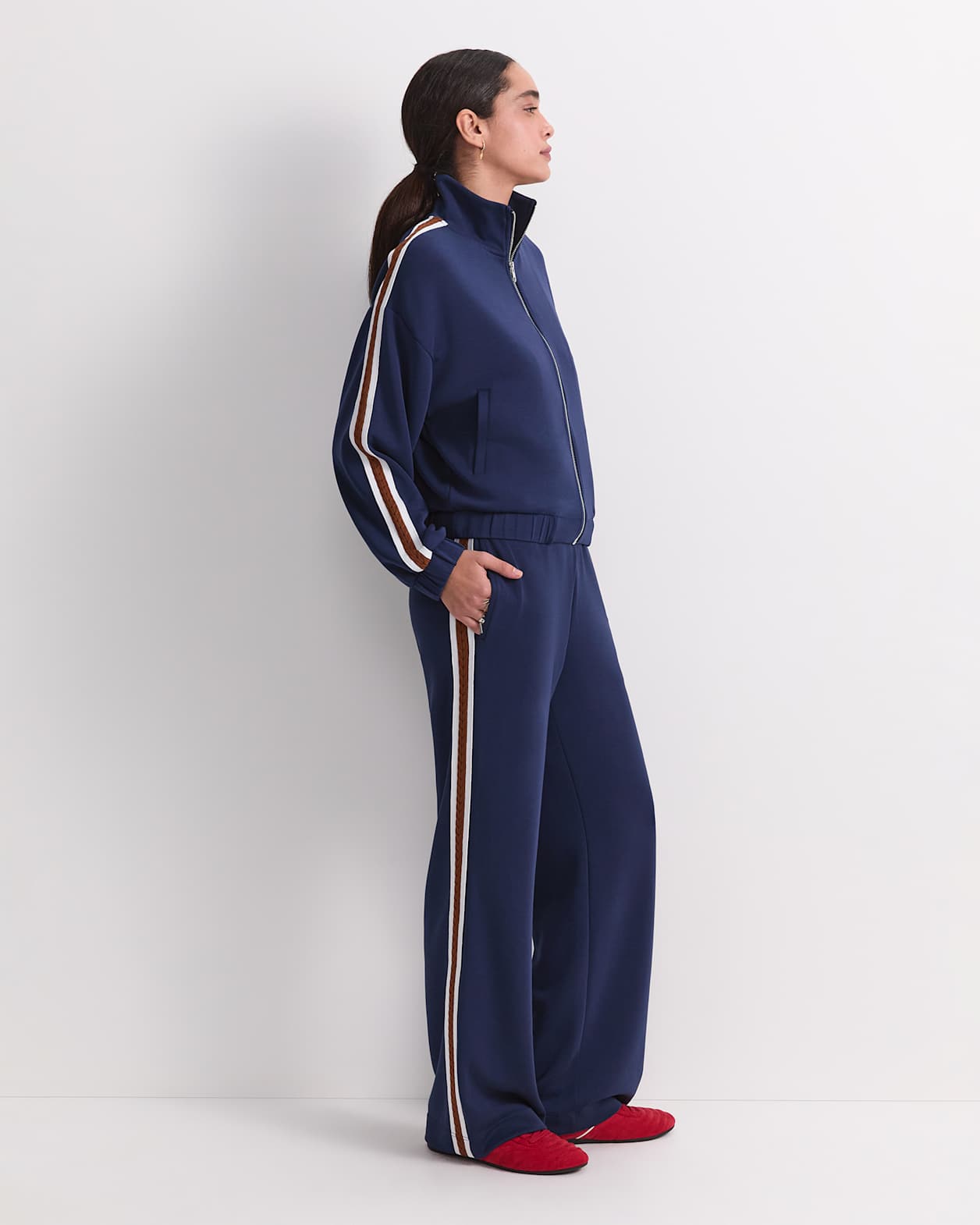 Kayla Track Jacket in NAVY MULTI