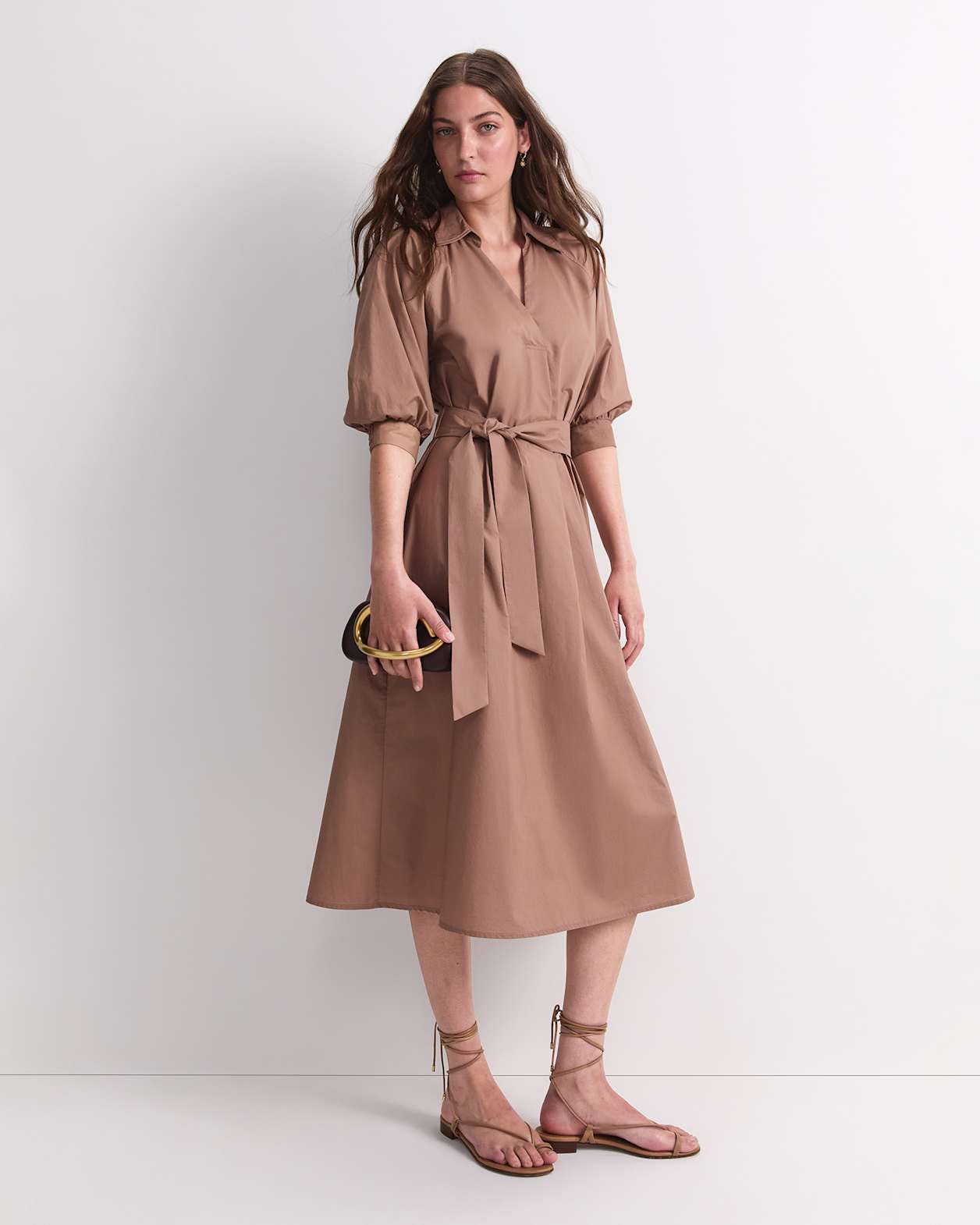 Lorelei Midi Dress in MOCHA