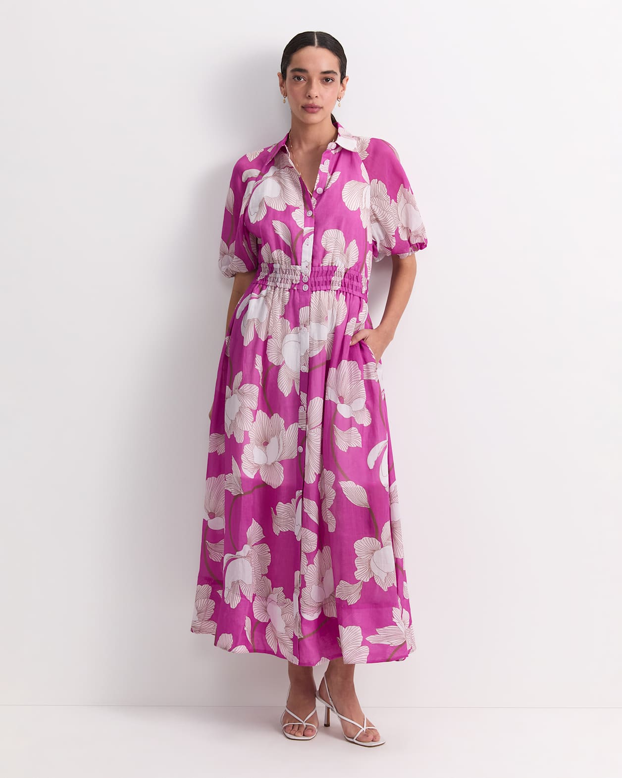 Manon Midi Dress in PINK MULTI